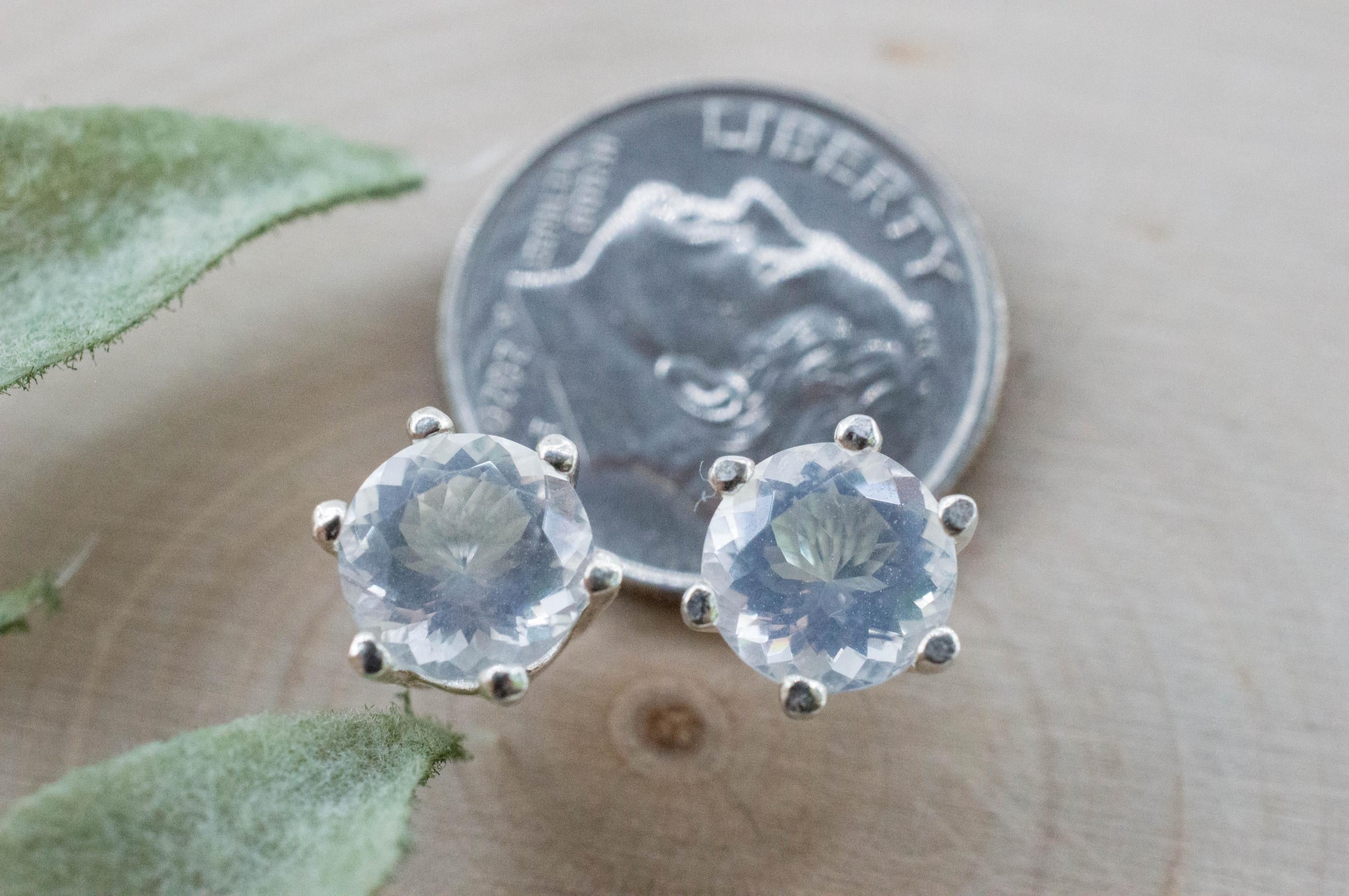 Moon Quartz Earrings, Natural Untreated Brazilian Quartz; 2.360cts - Mark Oliver Gems