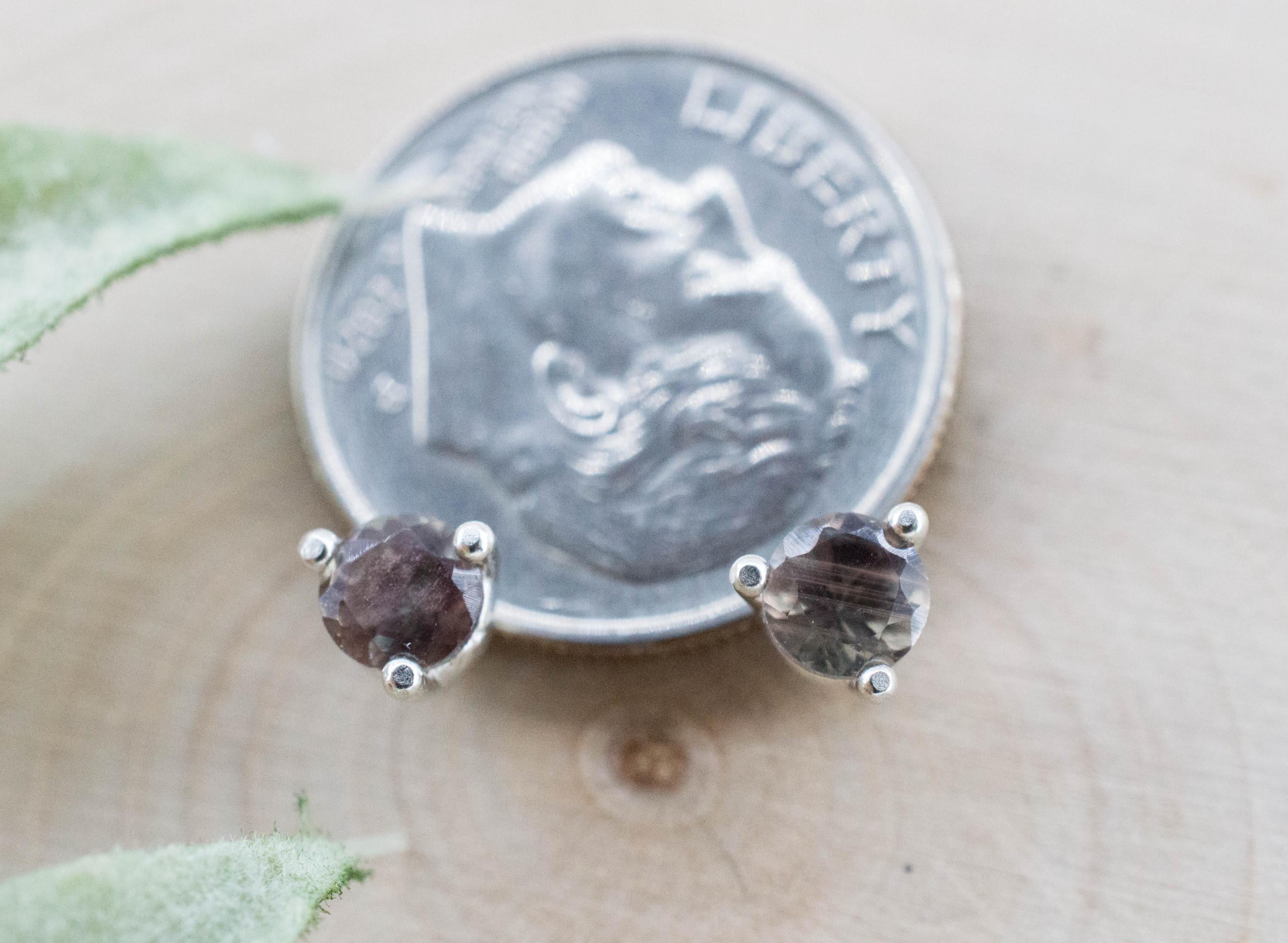 Green Oregon Sunstone Earrings; Natural Untreated Sunstone; 0.540cts - Mark Oliver Gems