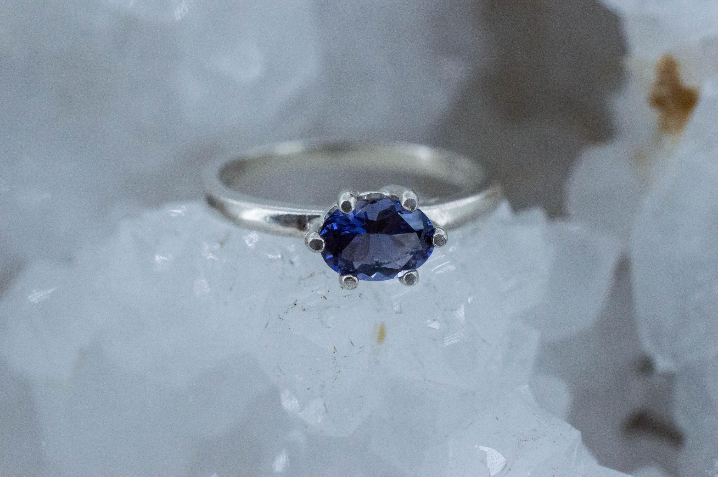 Iolite Ring; Natural Untreated Tanzania Iolite; 0.600cts - Mark Oliver Gems