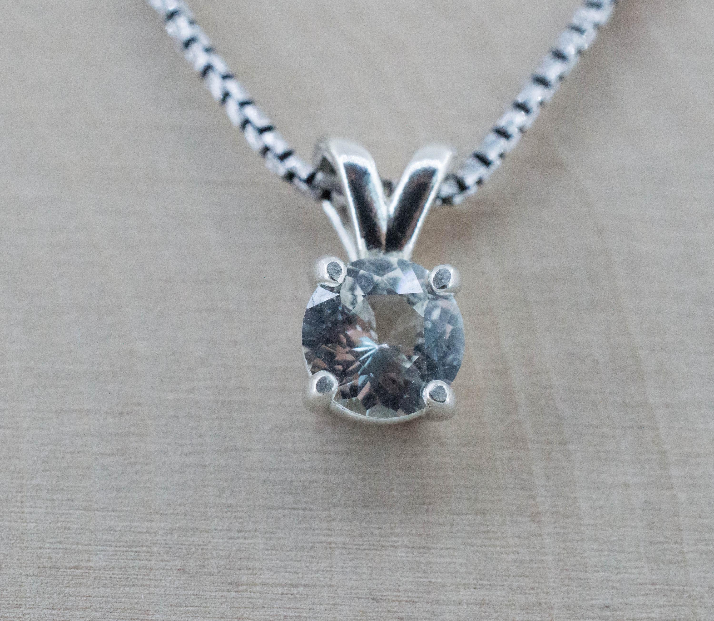 White Sapphire Pendant; Natural Sri Lanka Sapphire; 1.070cts - Mark Oliver Gems