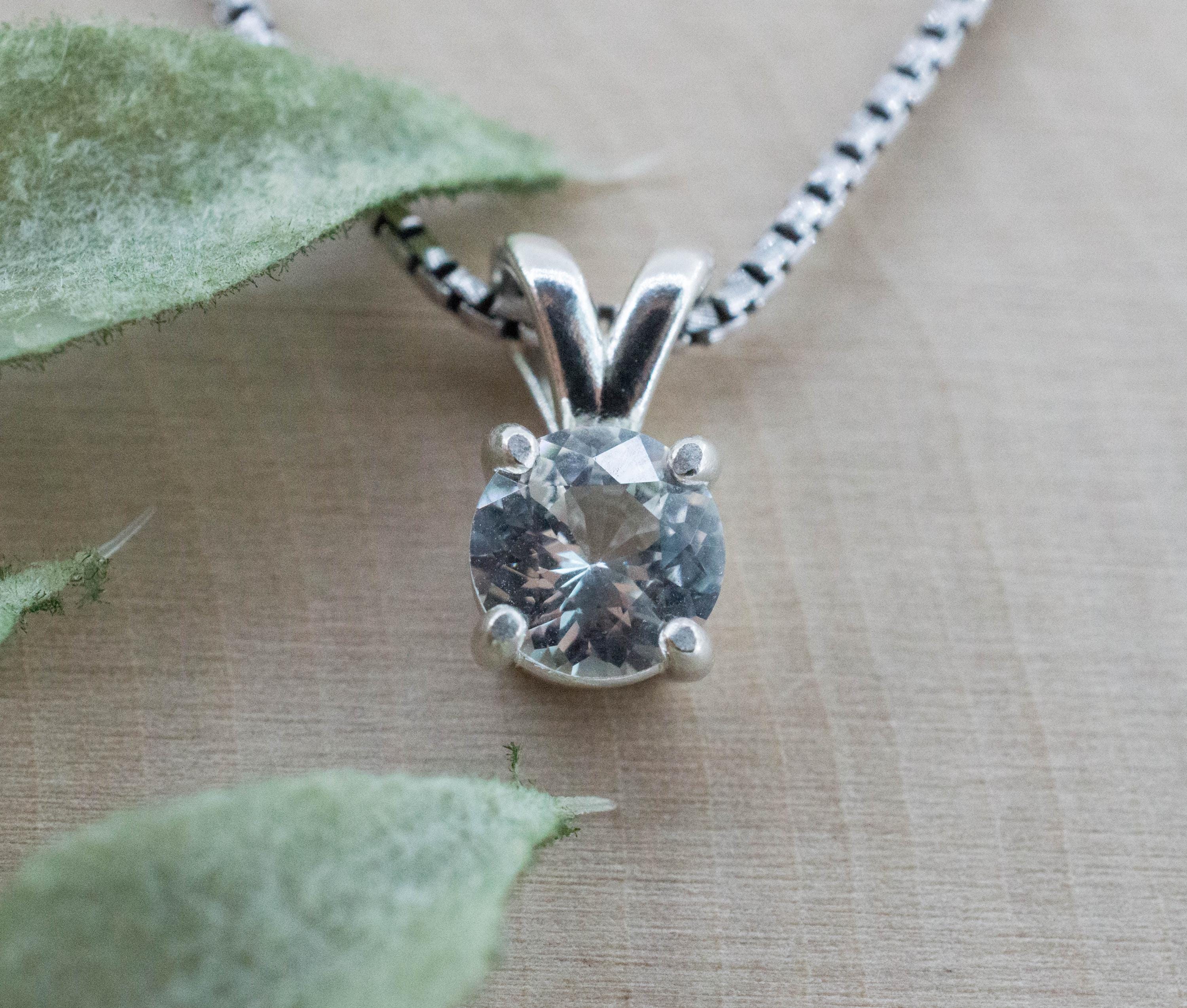 White Sapphire Pendant; Natural Sri Lanka Sapphire; 1.070cts - Mark Oliver Gems