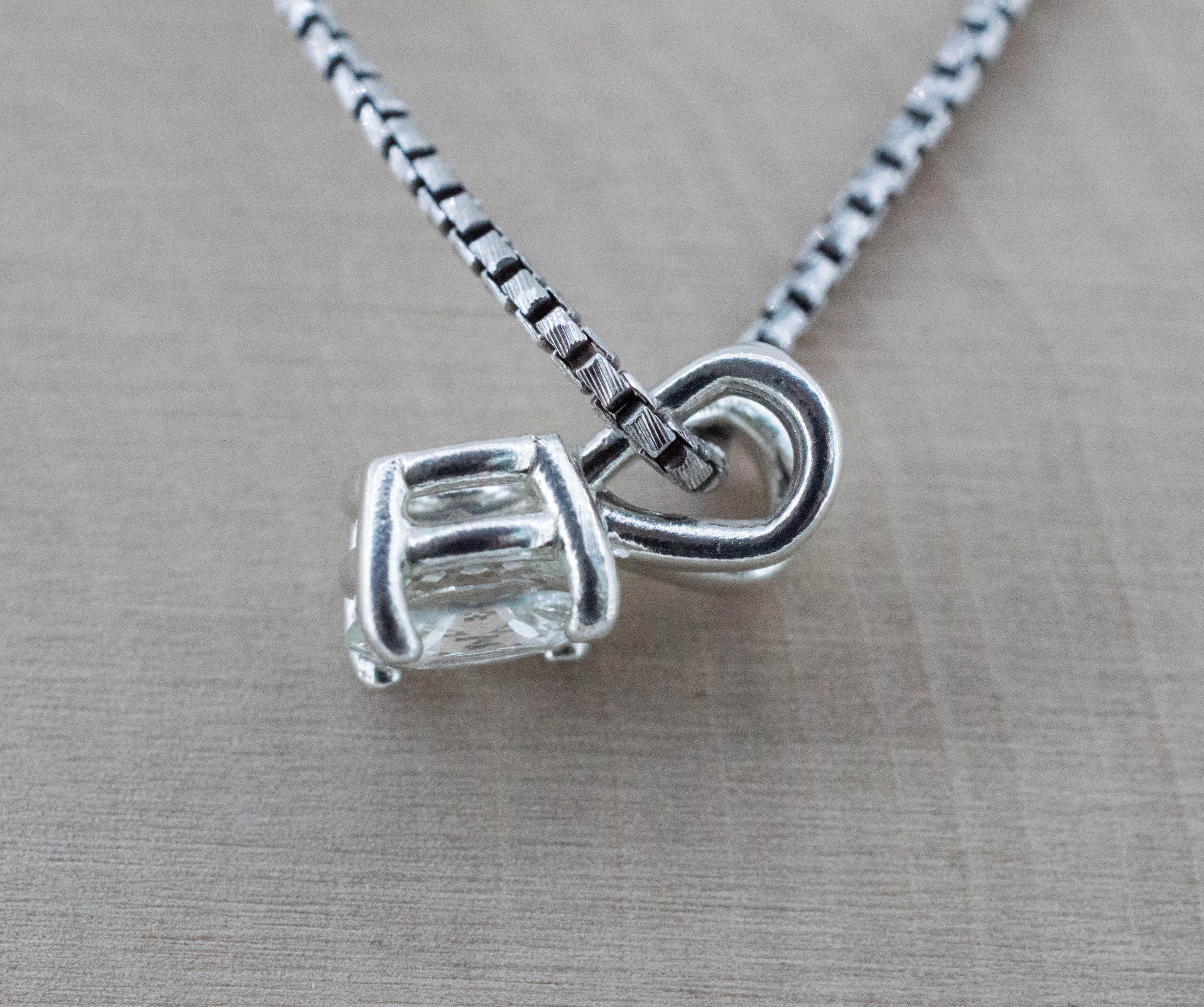 White Sapphire Pendant; Natural Sri Lanka Sapphire; 1.070cts - Mark Oliver Gems