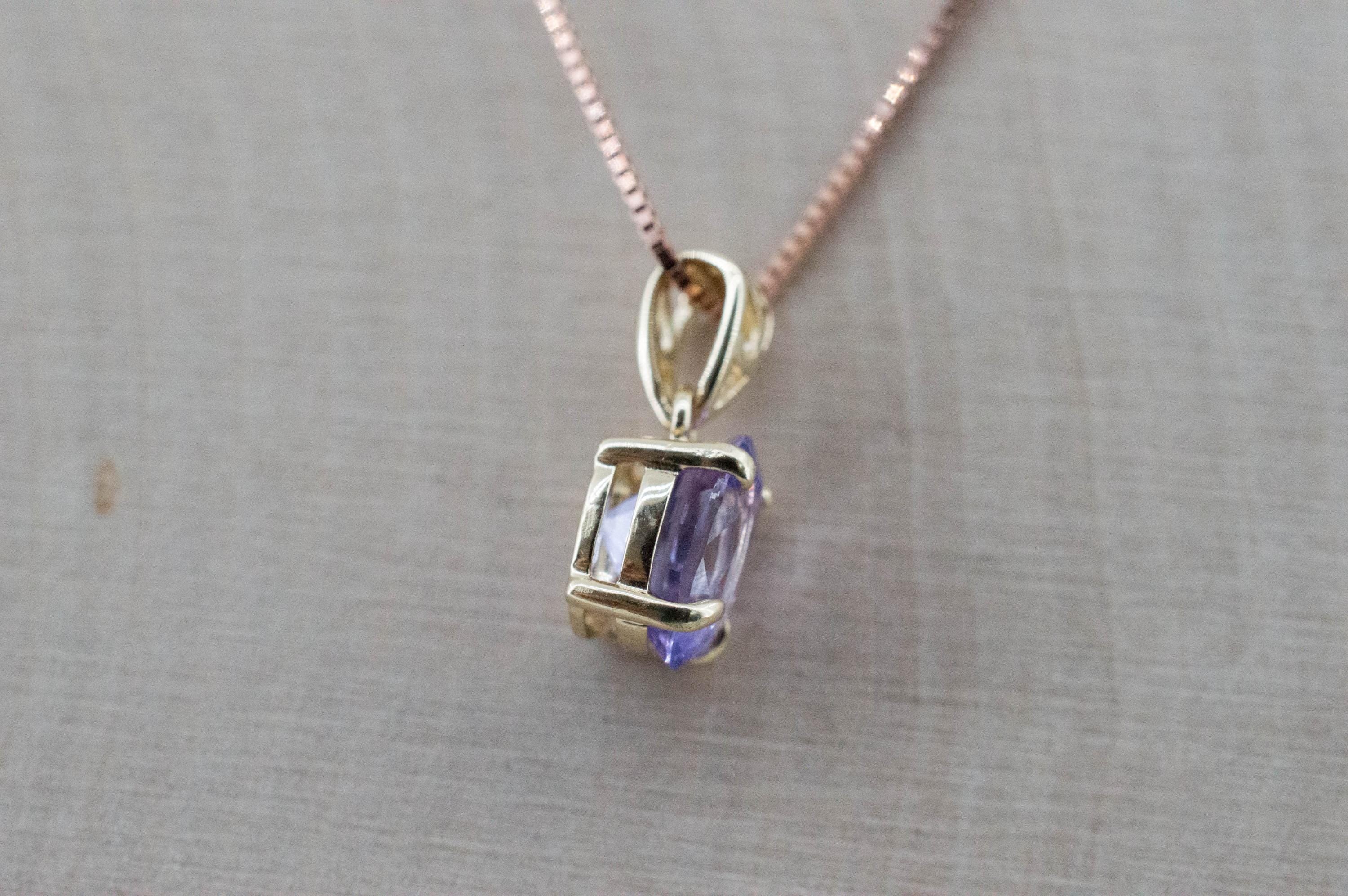 Lavender Sapphire Pendant; Natural Untreated Sri Lanka Sapphire; 1.160cts - Mark Oliver Gems