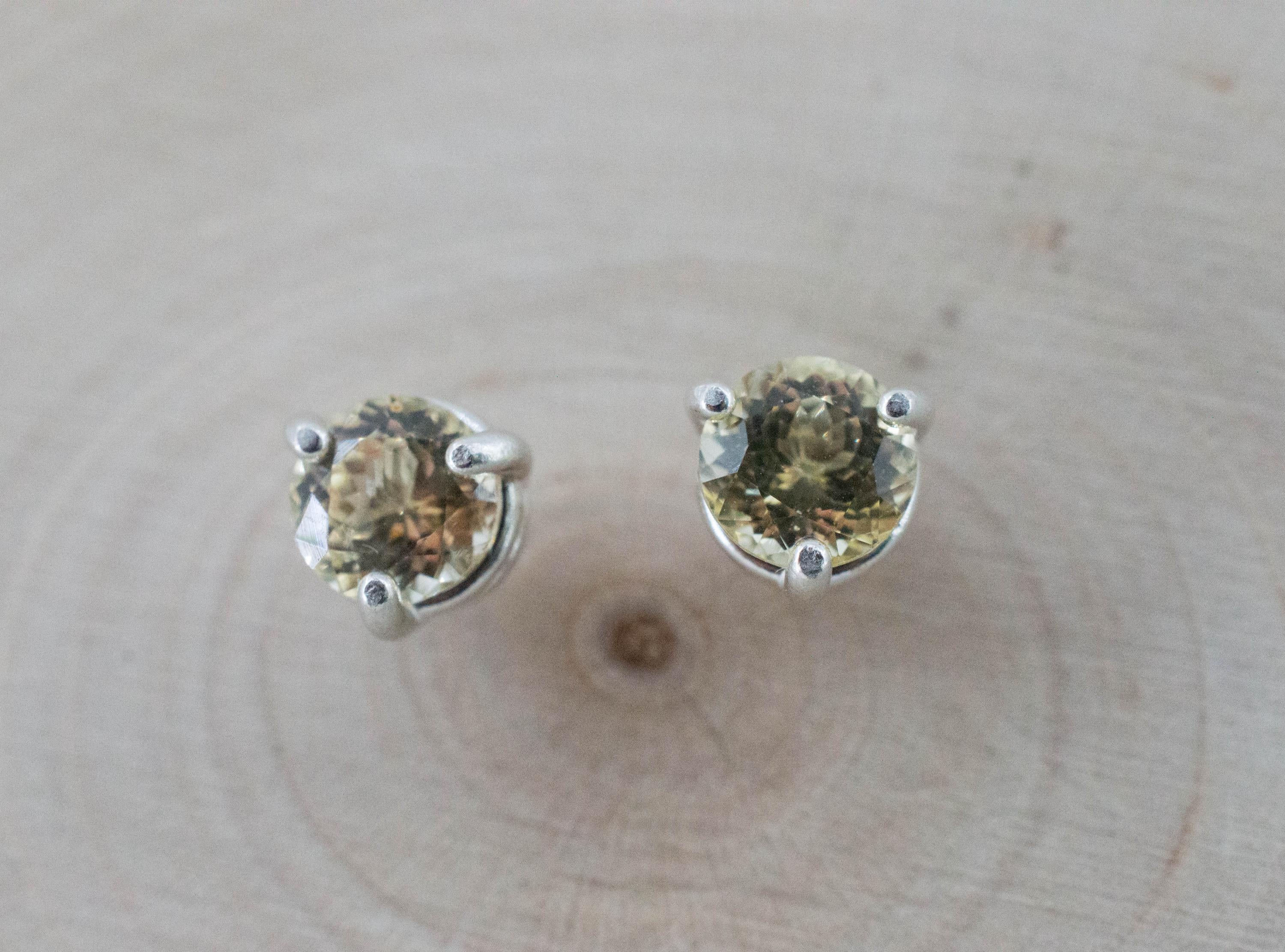 Yellow Sapphire Earrings, Natural Untreated Sri Lanka Sapphire; 1.800cts - Mark Oliver Gems