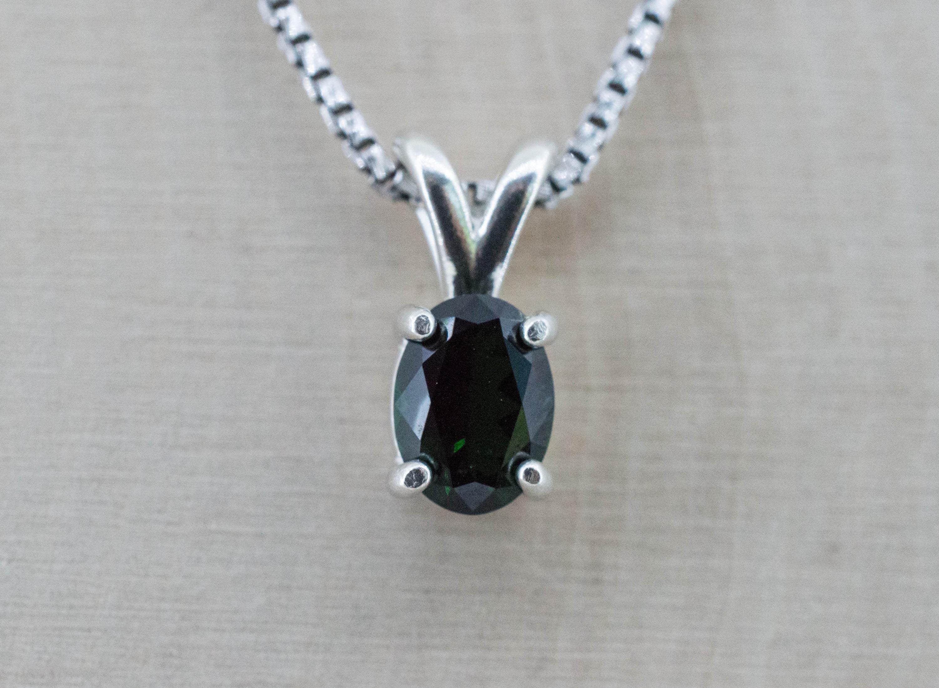 Chrome Tourmaline Pendant, Natural Untreated Tanzania Tourmaline; 1.030cts - Mark Oliver Gems