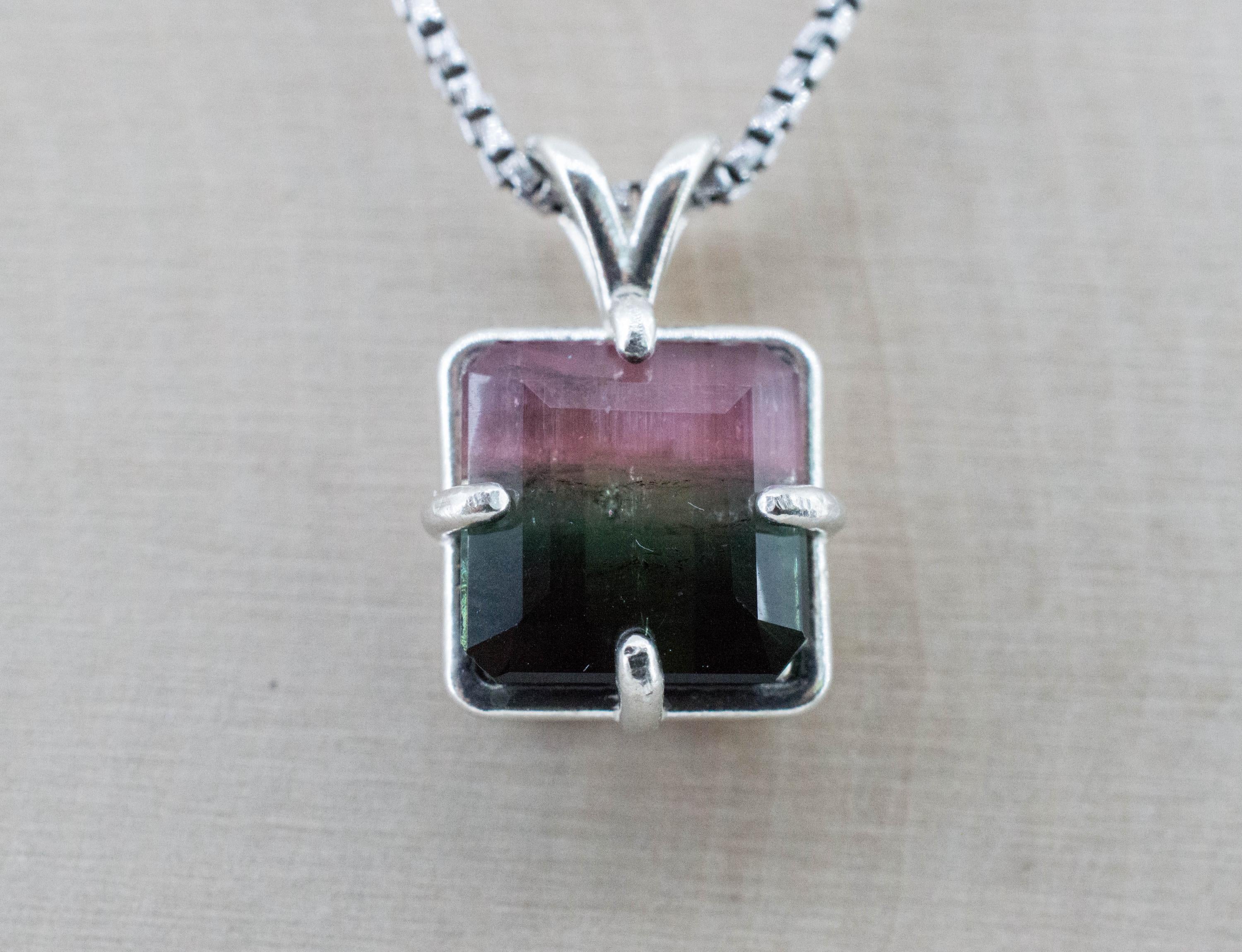 Watermelon Tourmaline Pendant; Natural Untreated Brazil Tourmaline; 6.185cts - Mark Oliver Gems