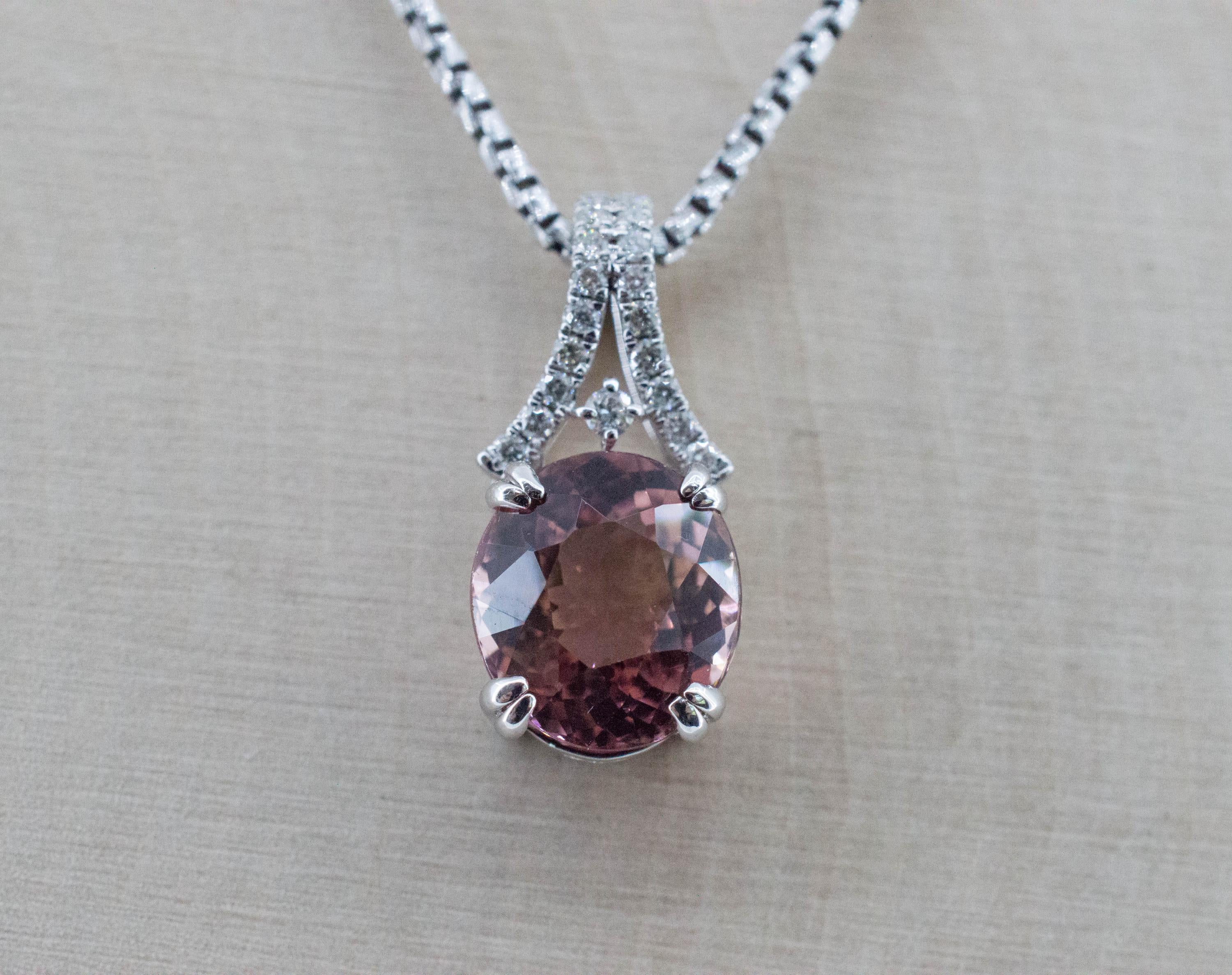Tourmaline Pendant; Natural Untreated Congo Peach Tourmaline; 3.090cts - Mark Oliver Gems