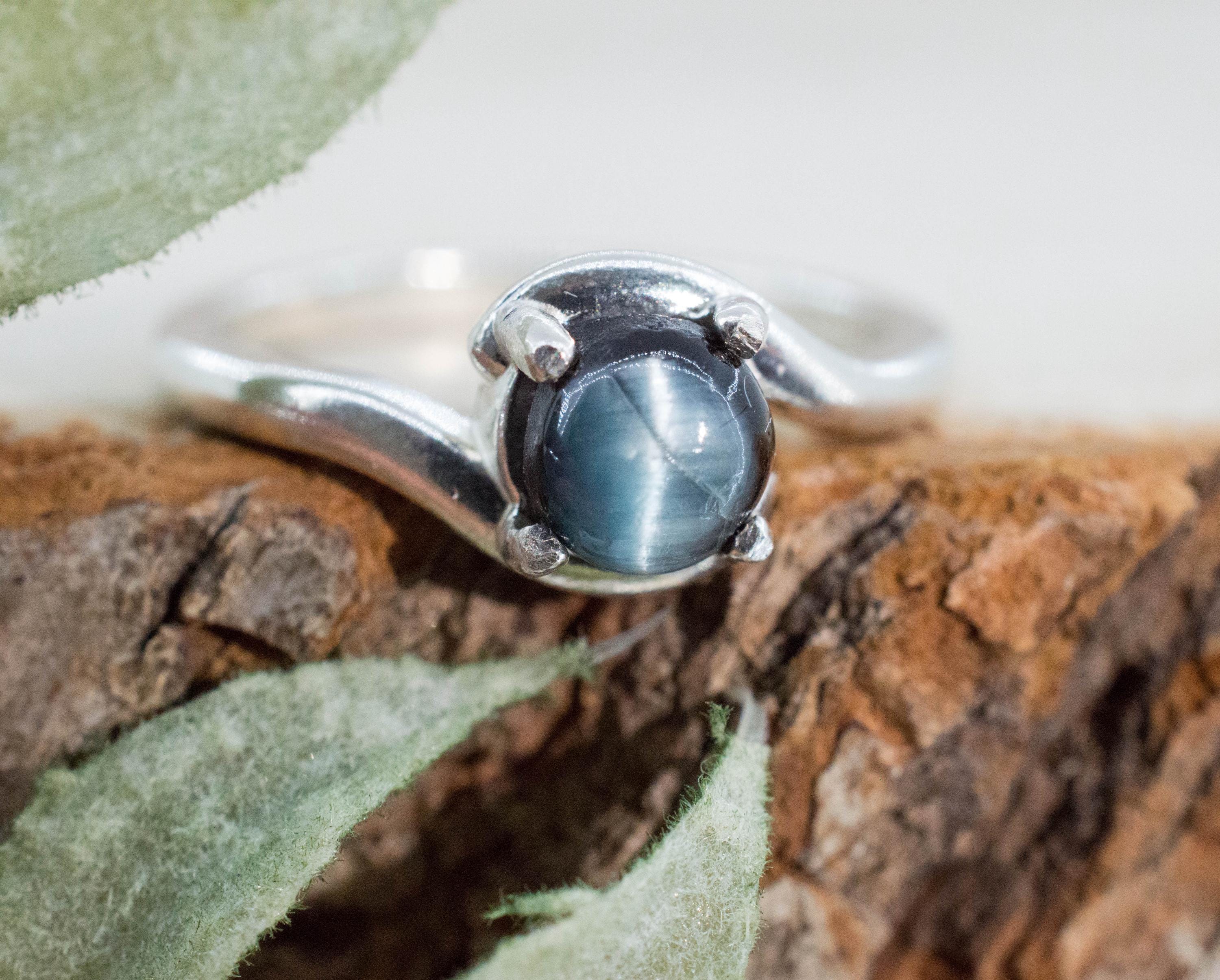 Cat's Eye Tourmaline Ring, Natural Untreated Brazil Blue Tourmaline; 1.090cts - Mark Oliver Gems