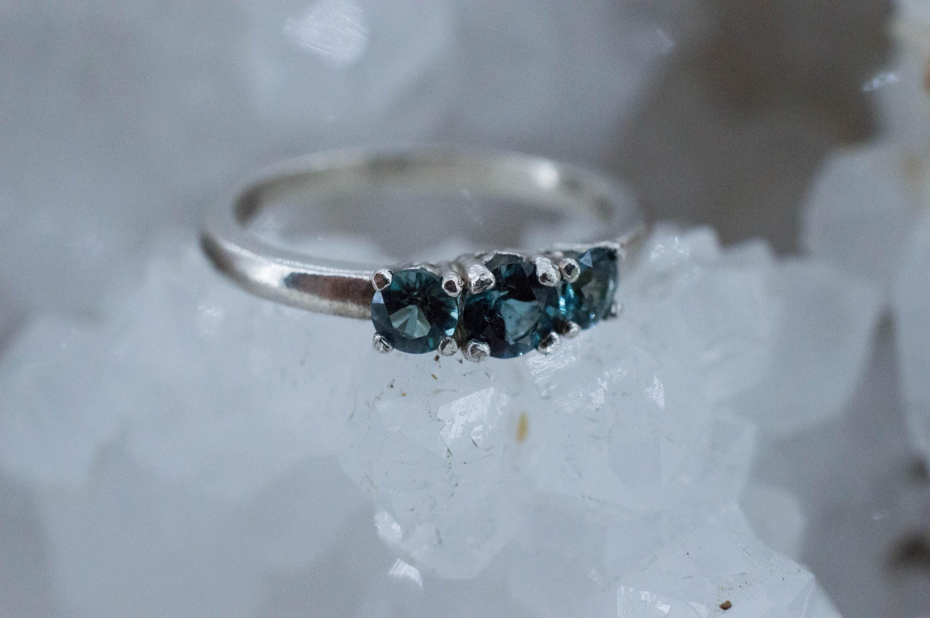 Indicolite Tourmaline Ring, Natural Untreated Brazil Blue Tourmaline; 0.595cts - Mark Oliver Gems
