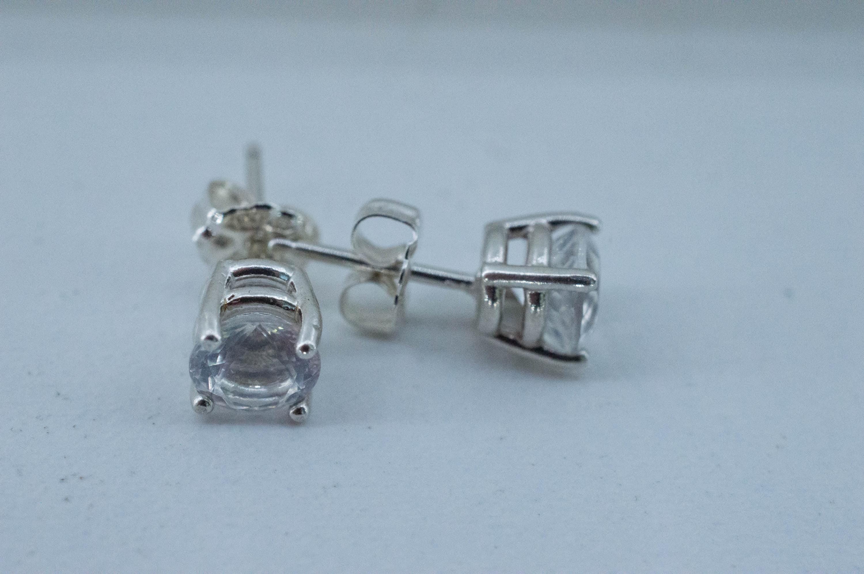 Moon Quartz Earrings, Natural Untreated Brazilian Quartz; 1.465cts - Mark Oliver Gems