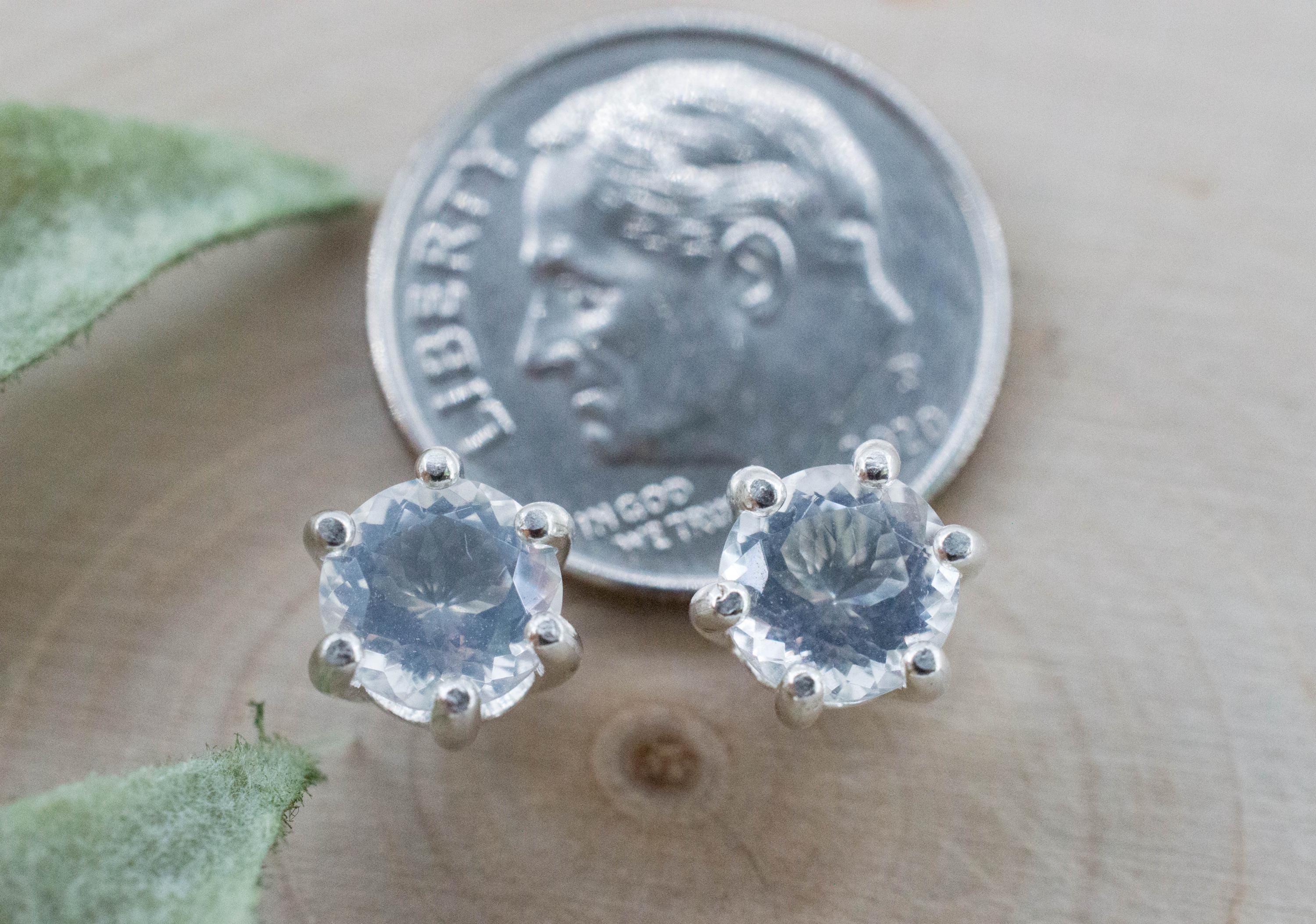 Moon Quartz Earrings, Natural Untreated Brazilian Quartz; 1.515cts - Mark Oliver Gems