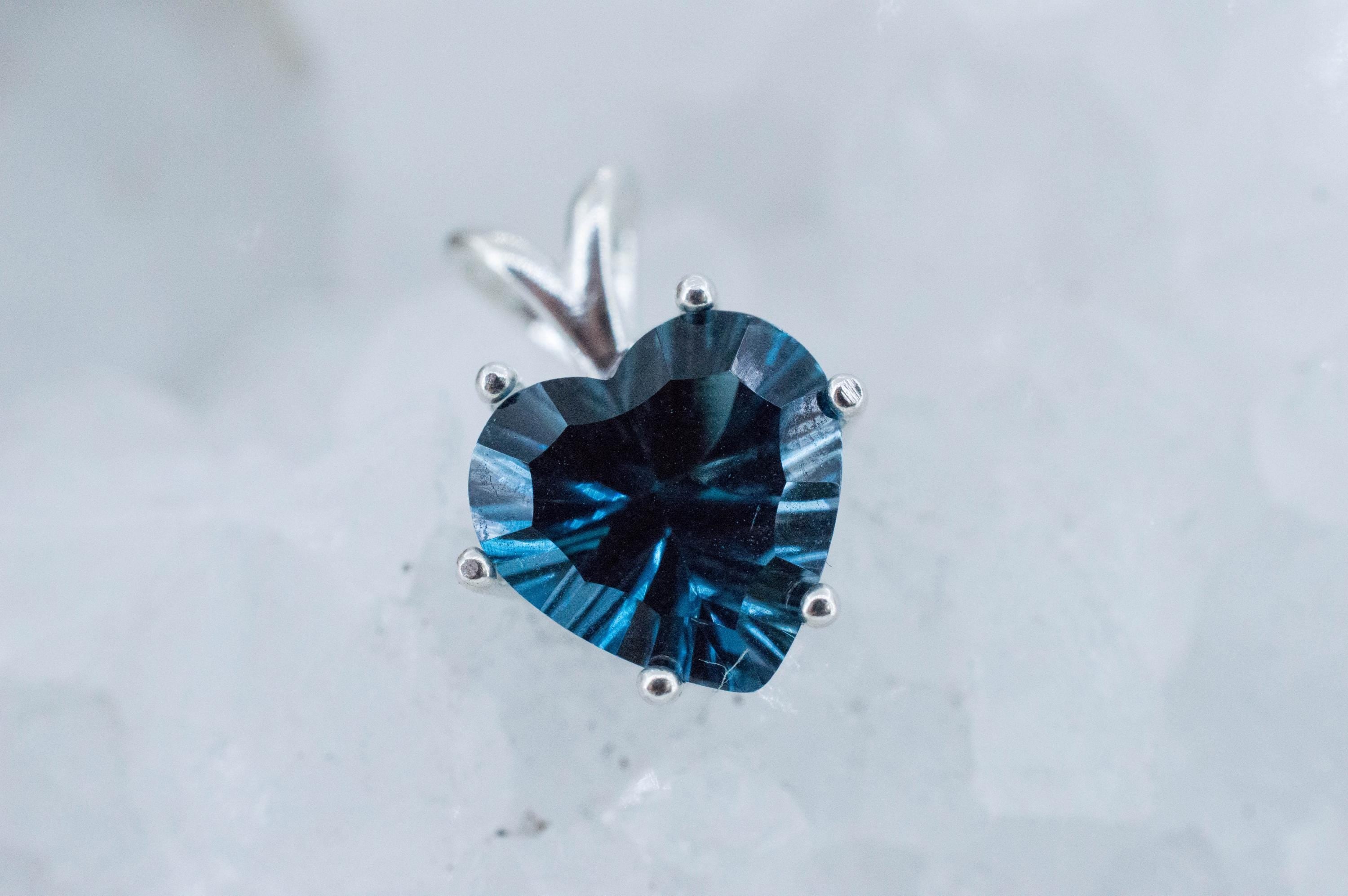 London Blue Topaz Pendant; Natural Brazil Topaz; 3.645cts - Mark Oliver Gems