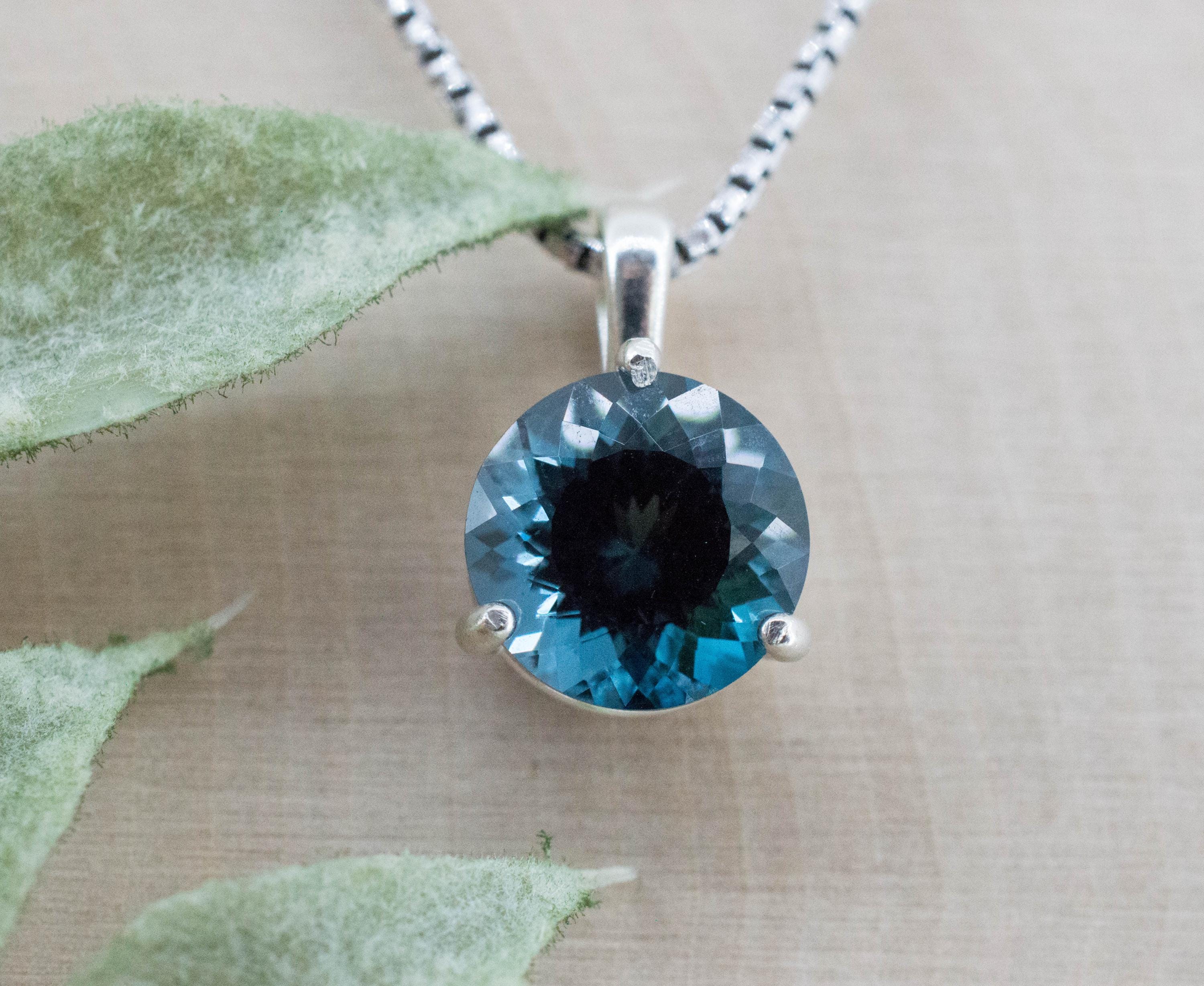 London Blue Topaz Pendant; Natural Brazil Topaz; 4.505cts - Mark Oliver Gems