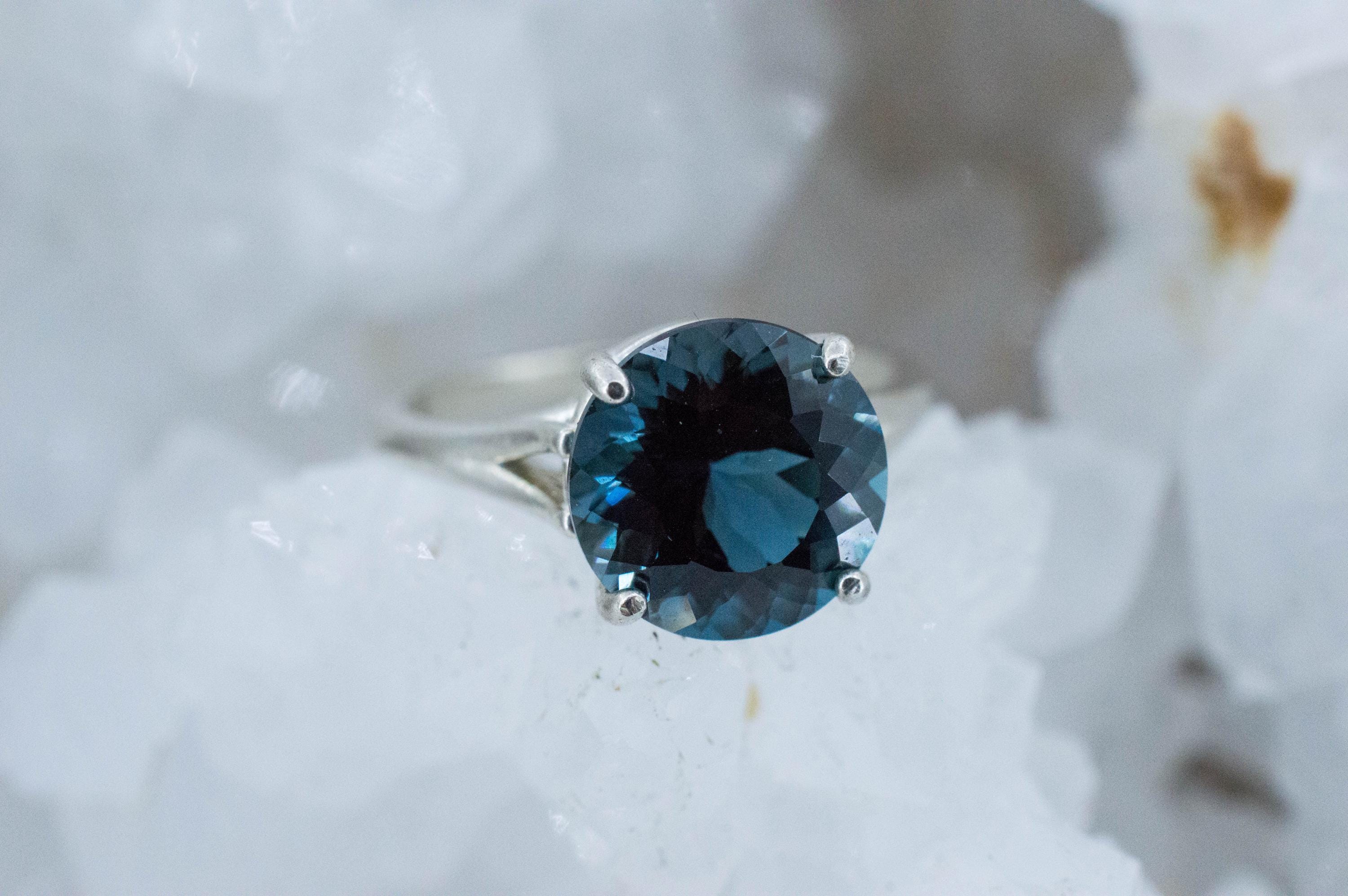 London Blue Topaz Ring, Natural Brazil Topaz; 4.470cts - Mark Oliver Gems