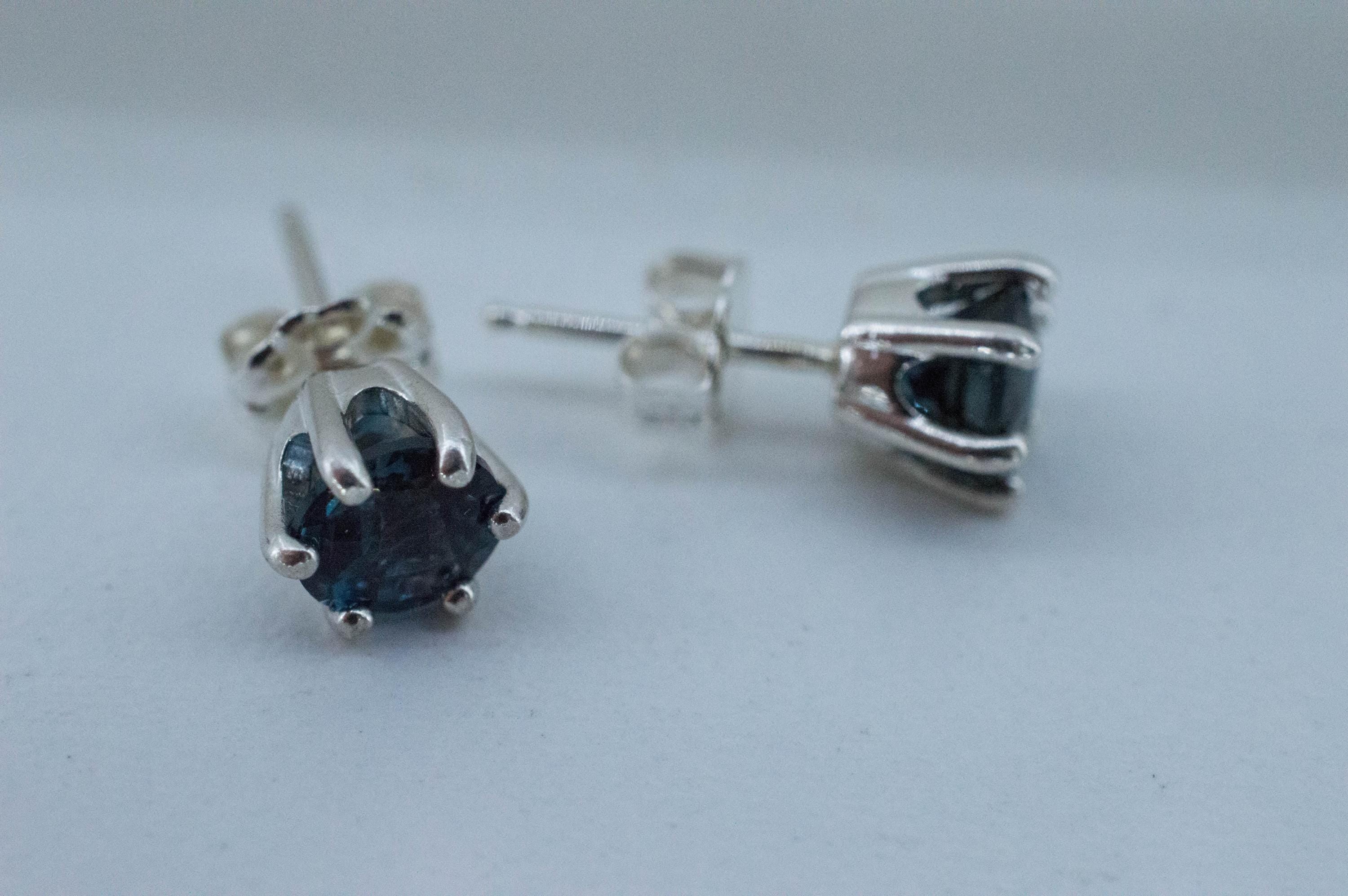London Blue Topaz Earrings; Genuine Brazilian Topaz; 1.910cts - Mark Oliver Gems