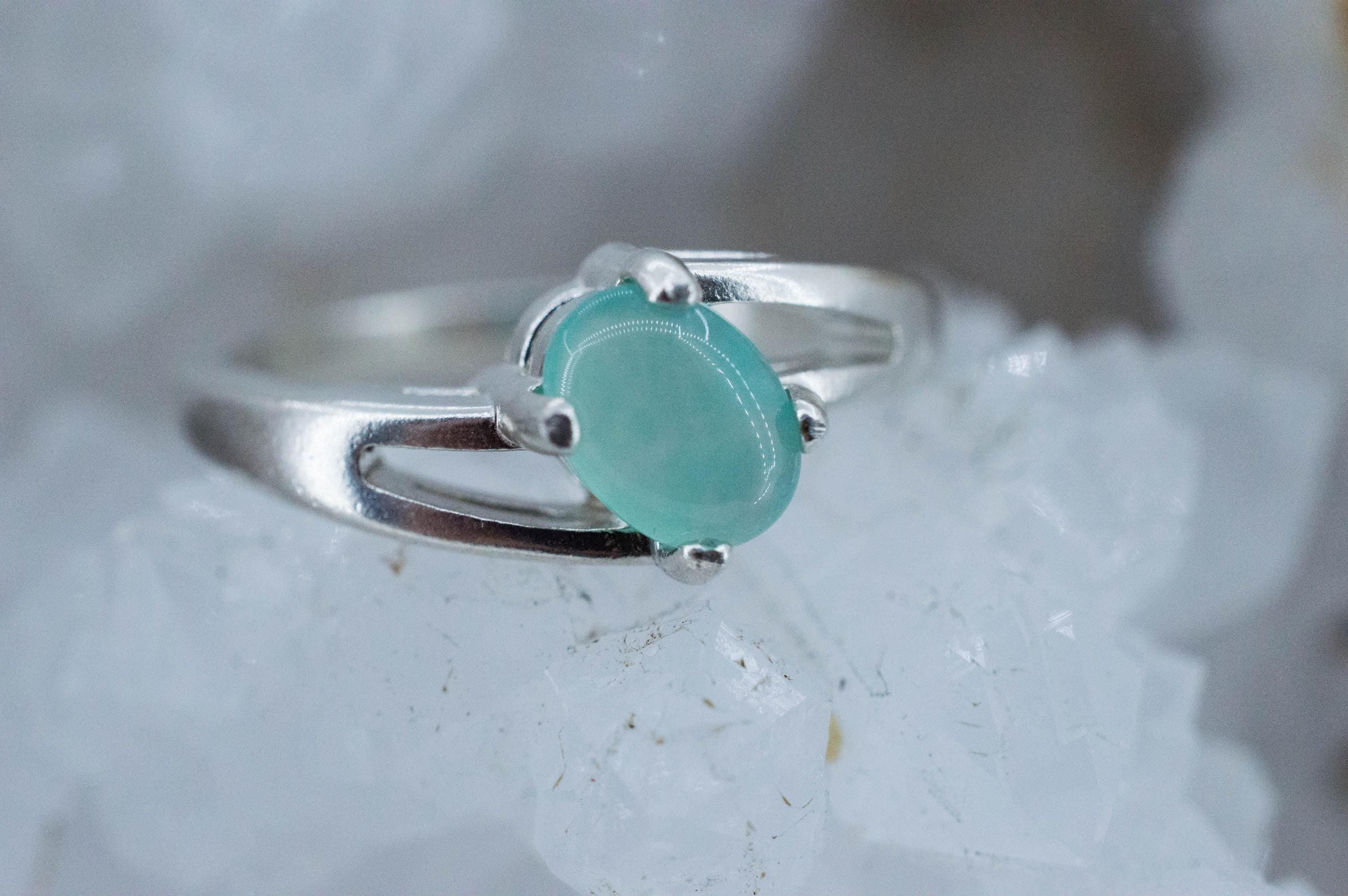 Aquaprase Ring, Natural Untreated African Aquaprase™; 0.680cts - Mark Oliver Gems