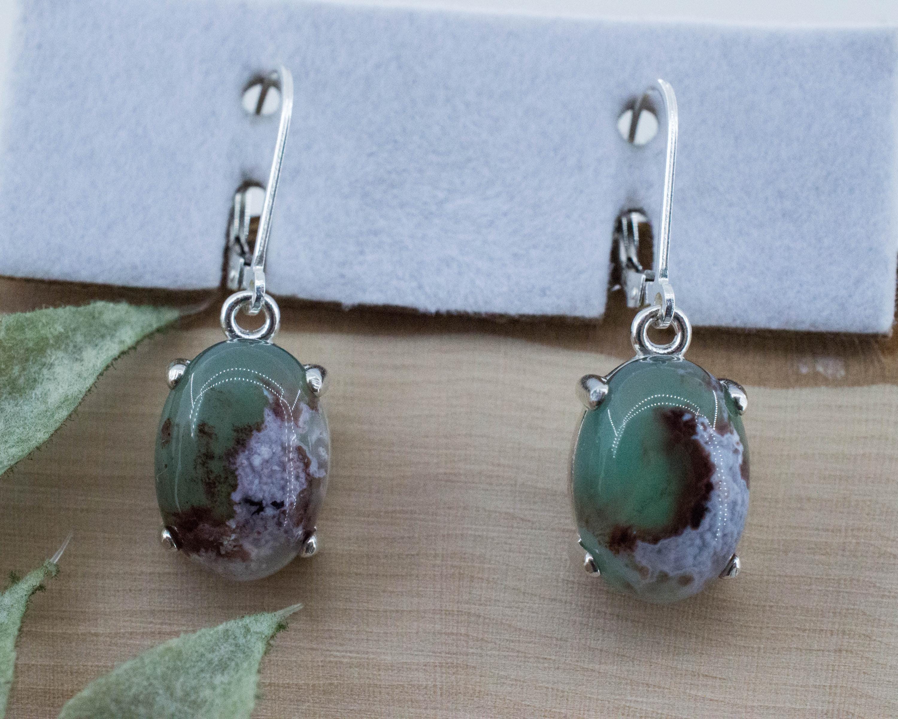 Aquaprase Earrings; Natural Untreated African Aquaprase™; 12.045cts - Mark Oliver Gems