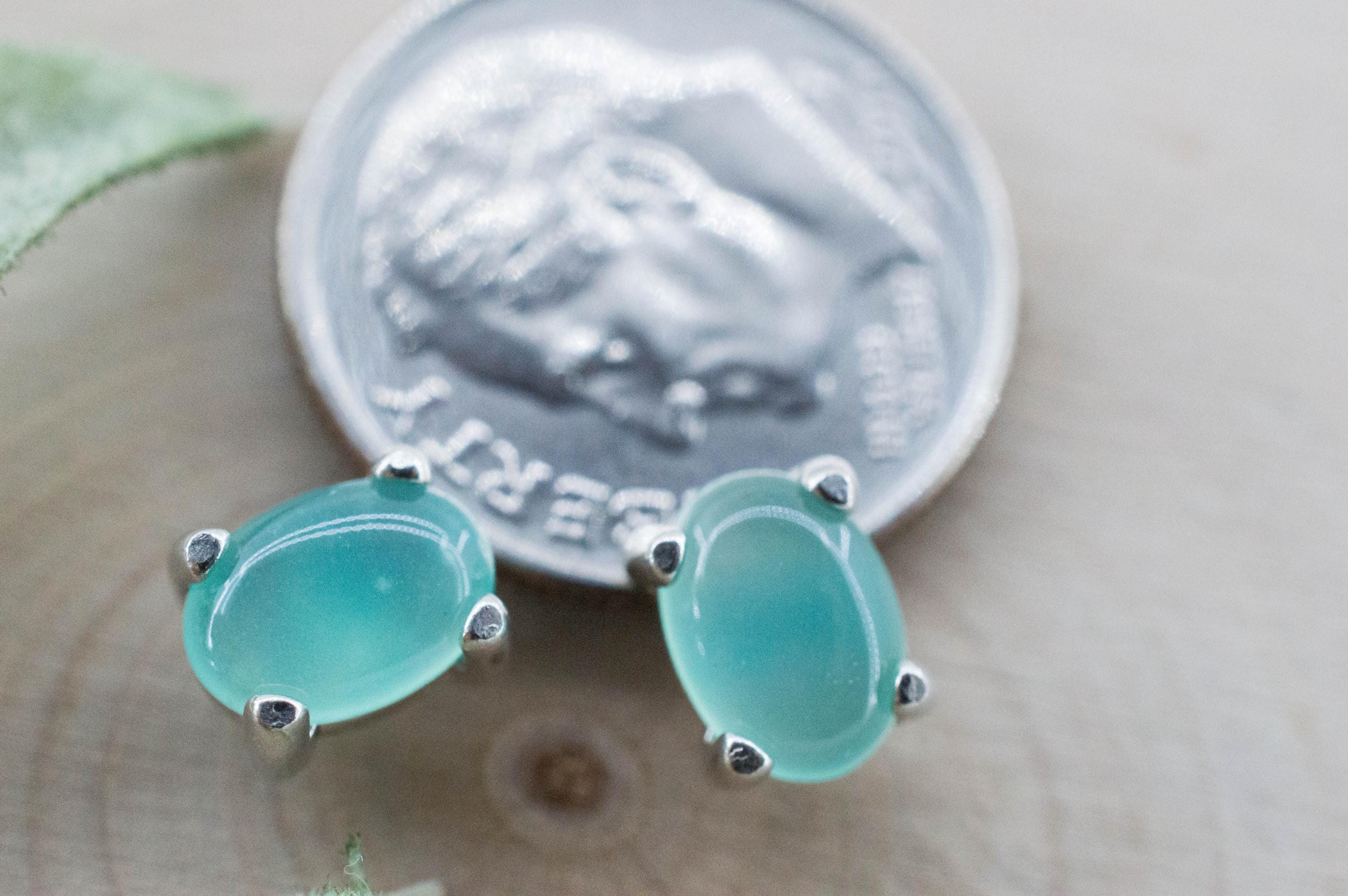 Aquaprase Earrings; Natural Untreated African Aquaprase™; 1.395cts - Mark Oliver Gems