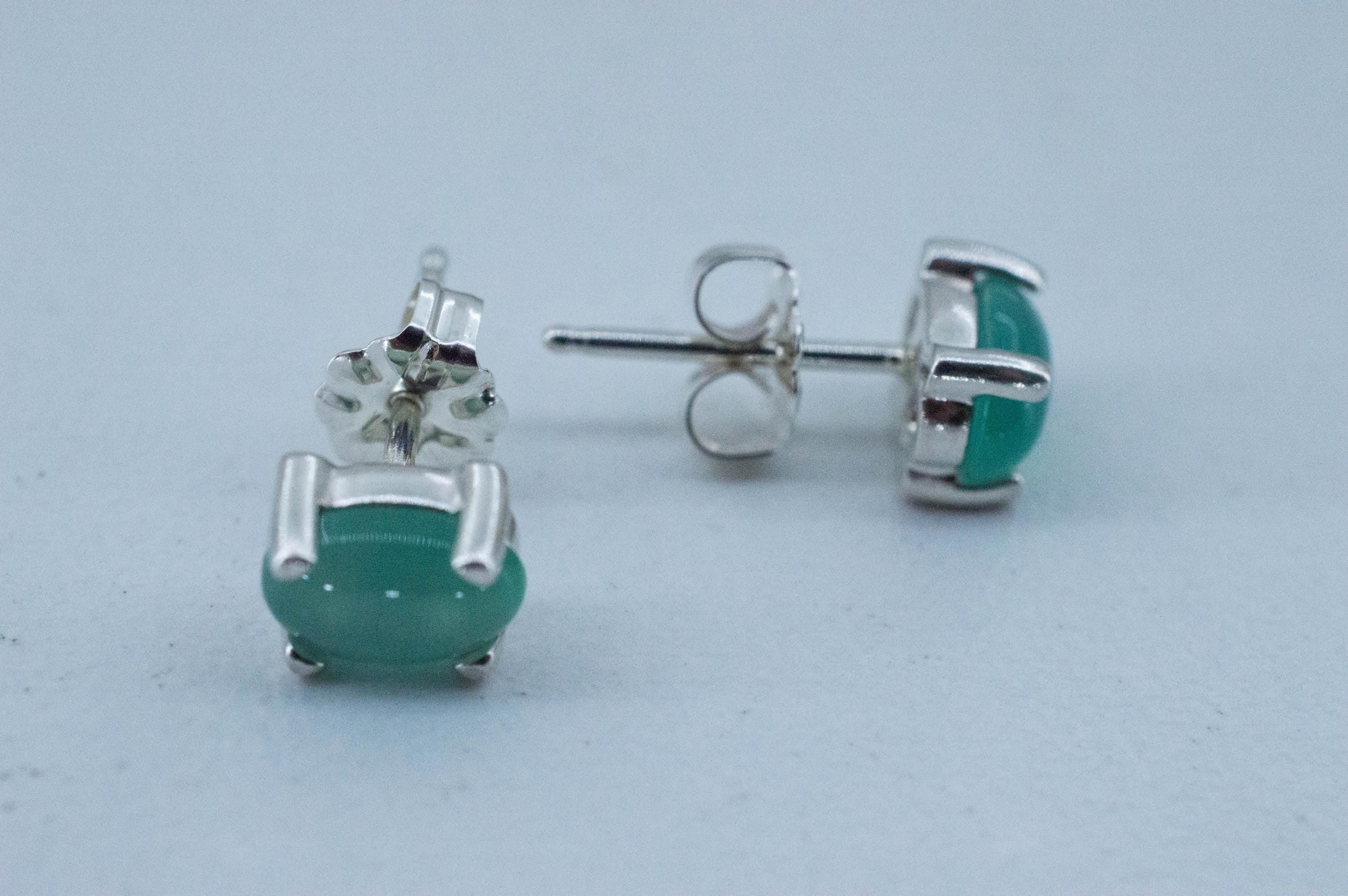 Aquaprase Earrings; Natural Untreated African Aquaprase™; 1.415cts - Mark Oliver Gems