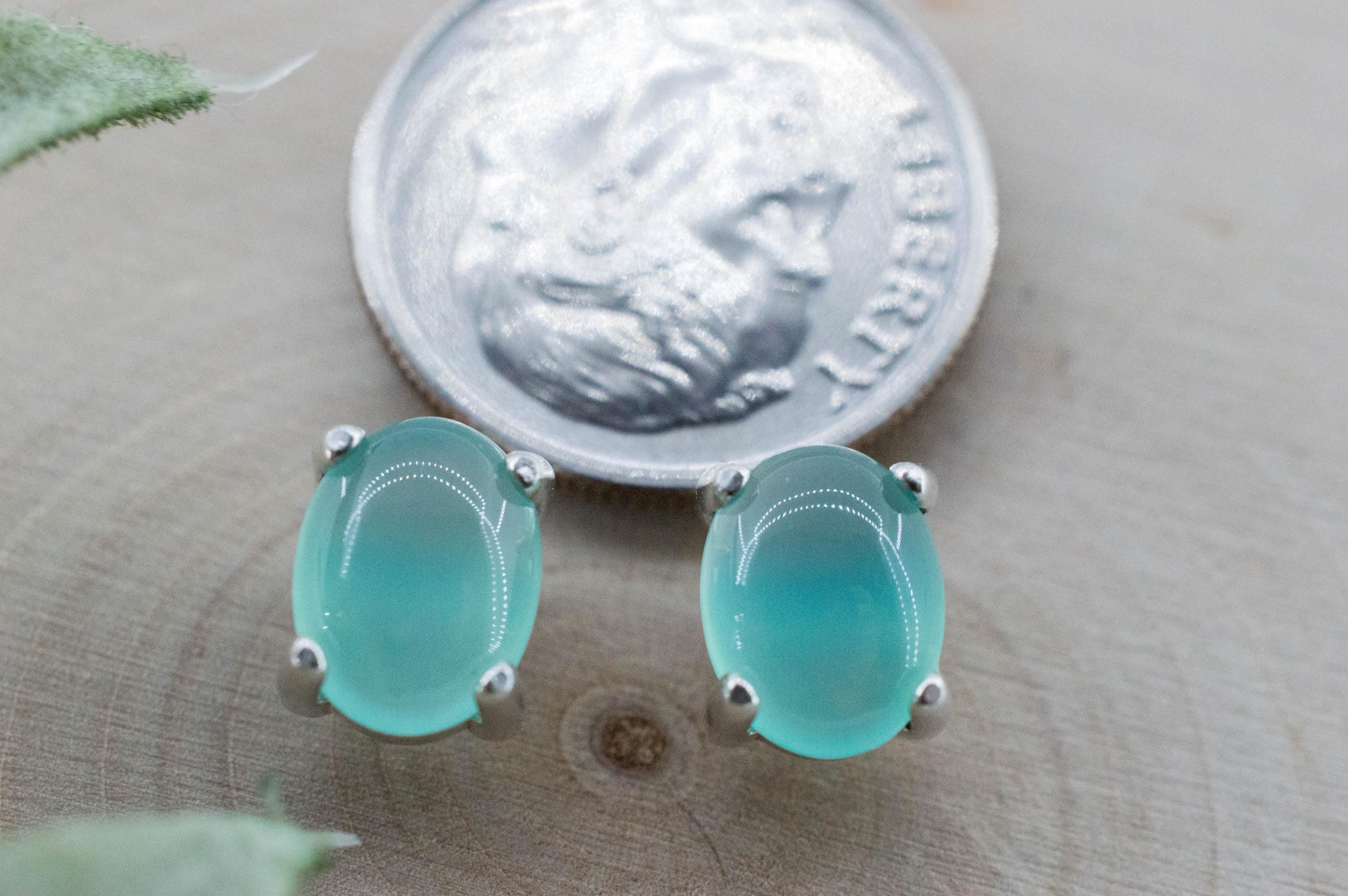 Aquaprase Earrings; Natural Untreated African Aquaprase™; 2.175cts - Mark Oliver Gems