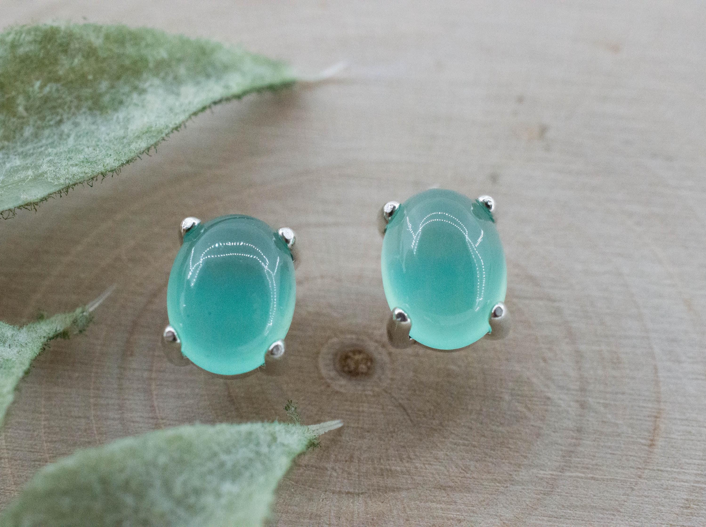Aquaprase Earrings; Natural Untreated African Aquaprase™; 2.715cts - Mark Oliver Gems