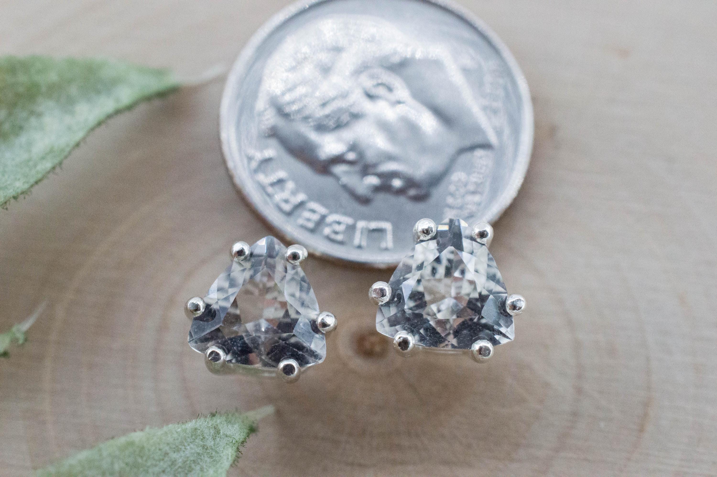 Quartz Earrings, Natural Untreated Tanzania Mondo Quartz; 1.890cts - Mark Oliver Gems