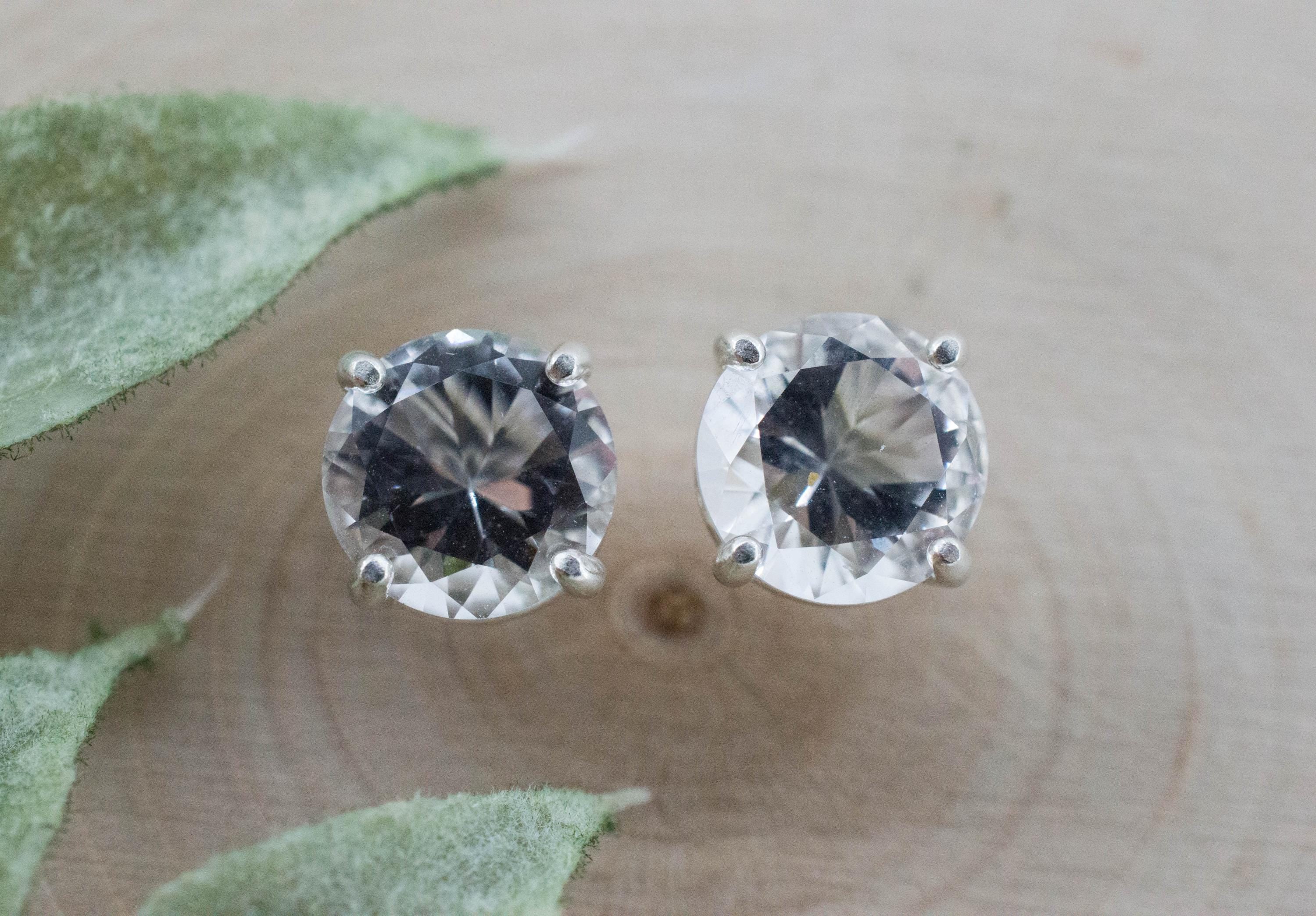 Quartz Earrings, Natural Untreated Tanzania Mondo Quartz; 3.175cts - Mark Oliver Gems