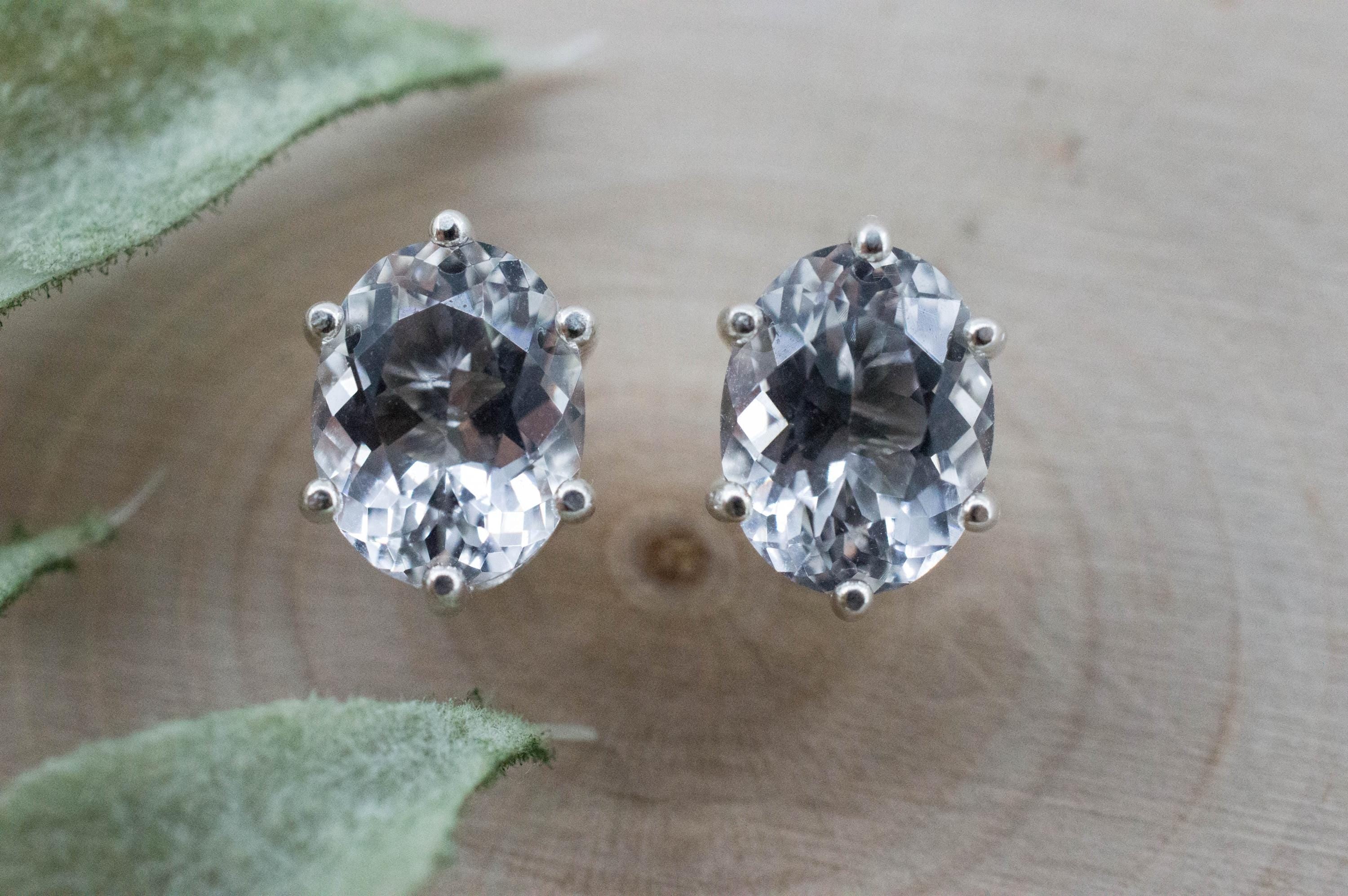 Quartz Earrings, Natural Untreated Tanzania Mondo Quartz; 3.470cts - Mark Oliver Gems