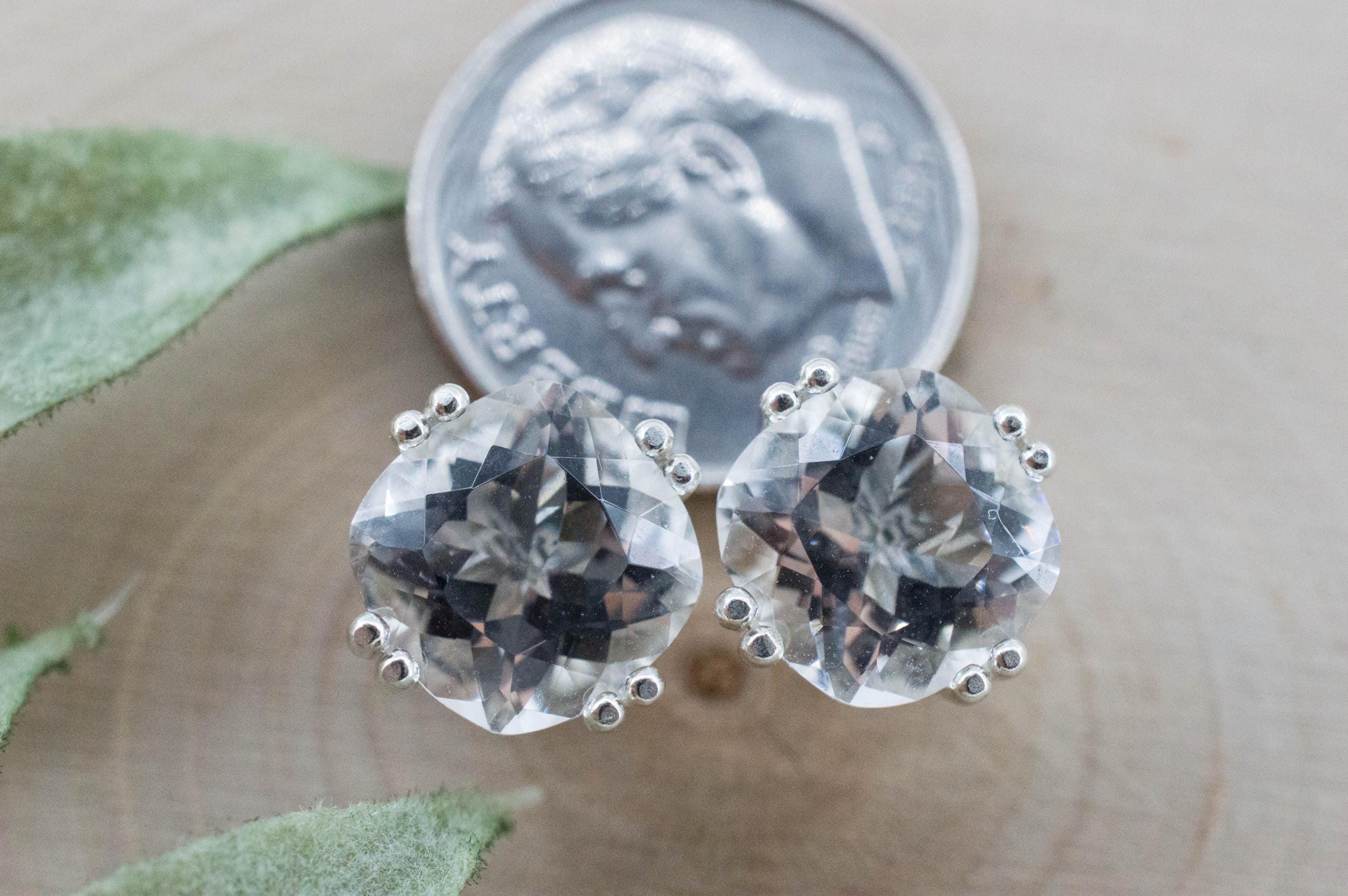Quartz Earrings, Natural Untreated Tanzania Mondo Quartz; 4.945cts - Mark Oliver Gems