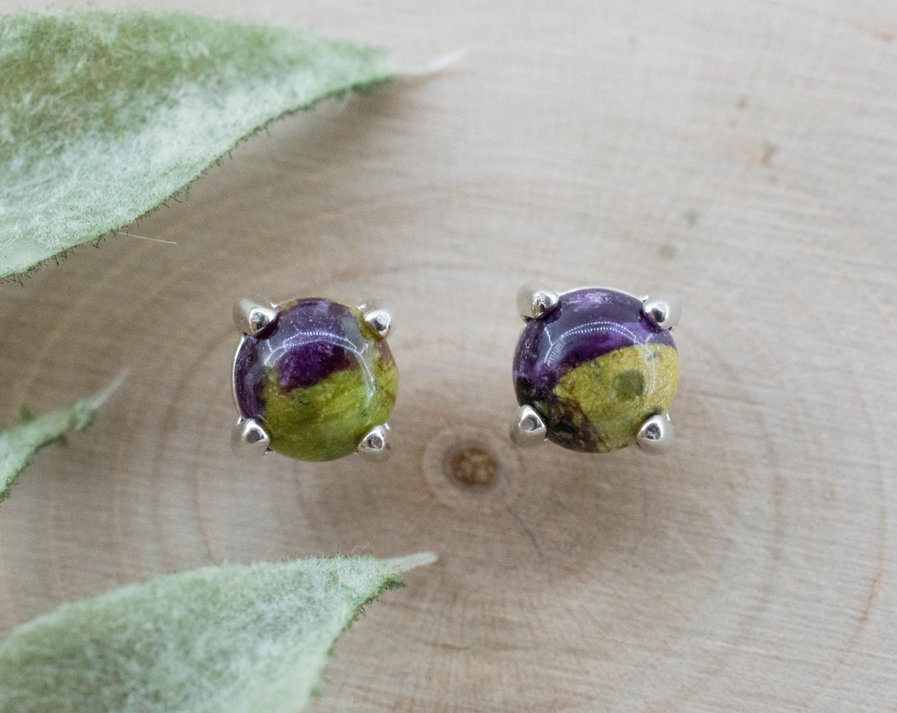 Stichtite Earrings; Genuine Untreated Australian Atlantisite 1.255cts - Mark Oliver Gems