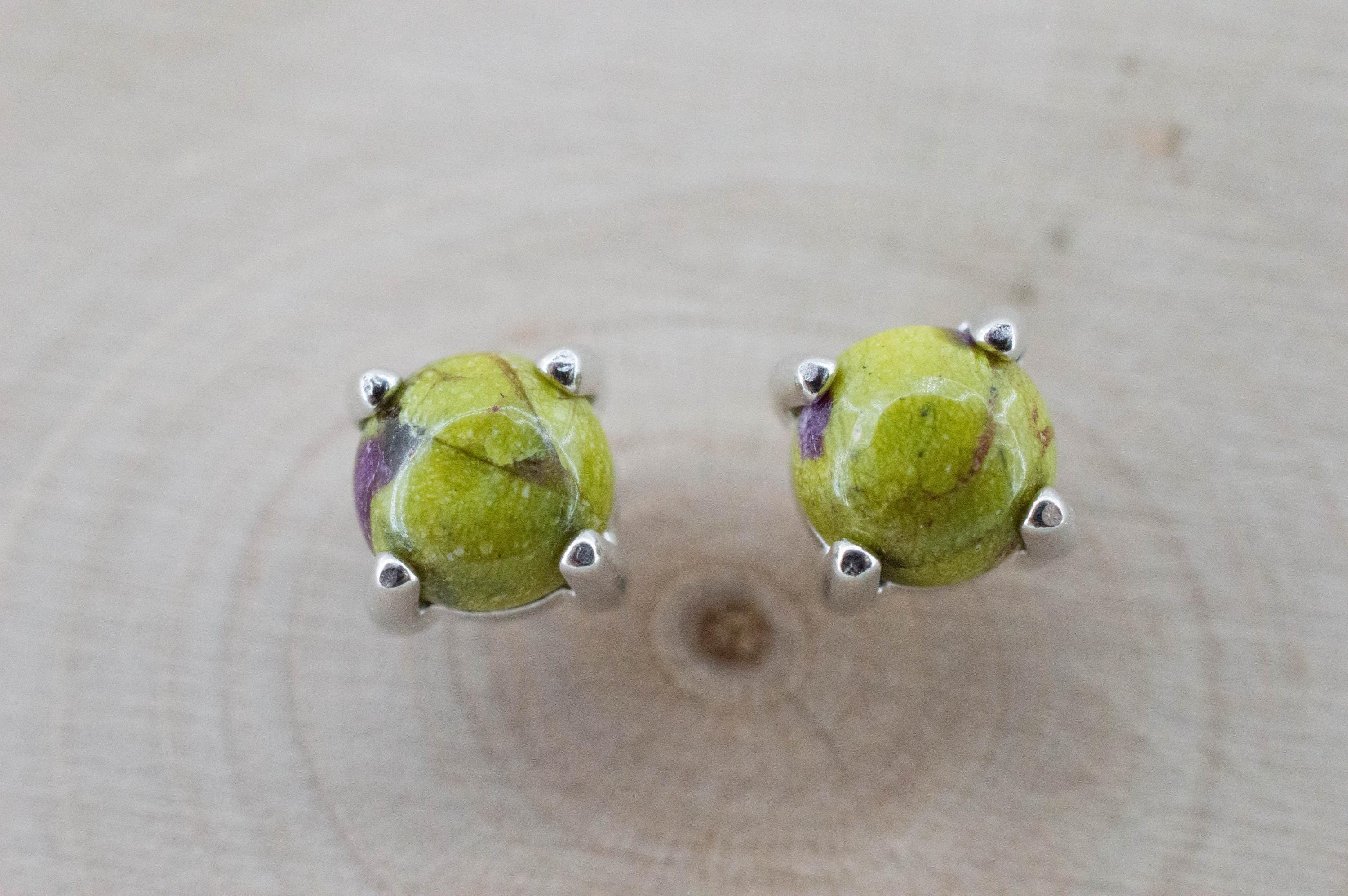 Stichtite Earrings; Genuine Untreated Australian Atlantisite 1.320cts - Mark Oliver Gems