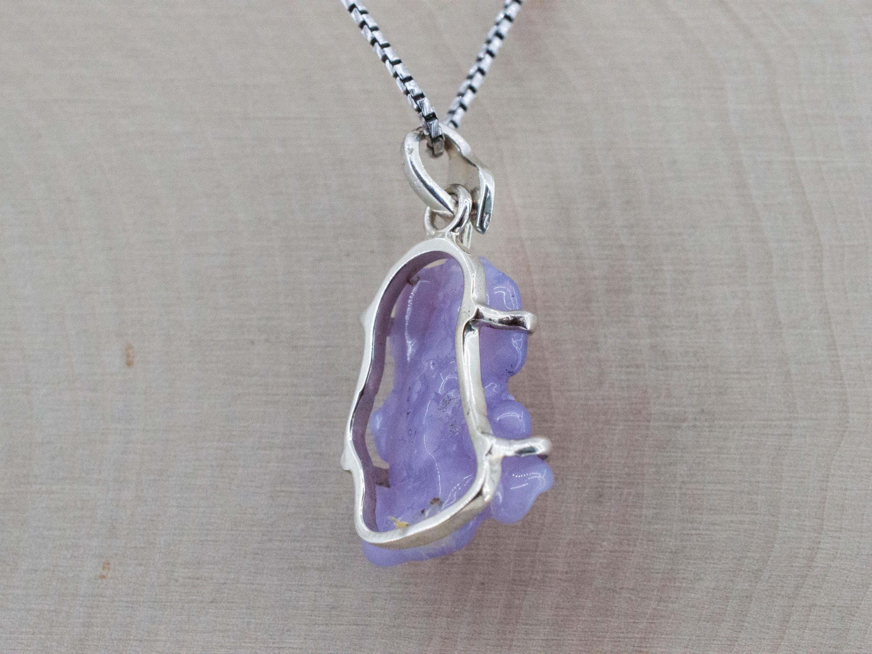 Grape Agate Pendant, Natural Untreated Indonesian Agate; 18.55cts - Mark Oliver Gems