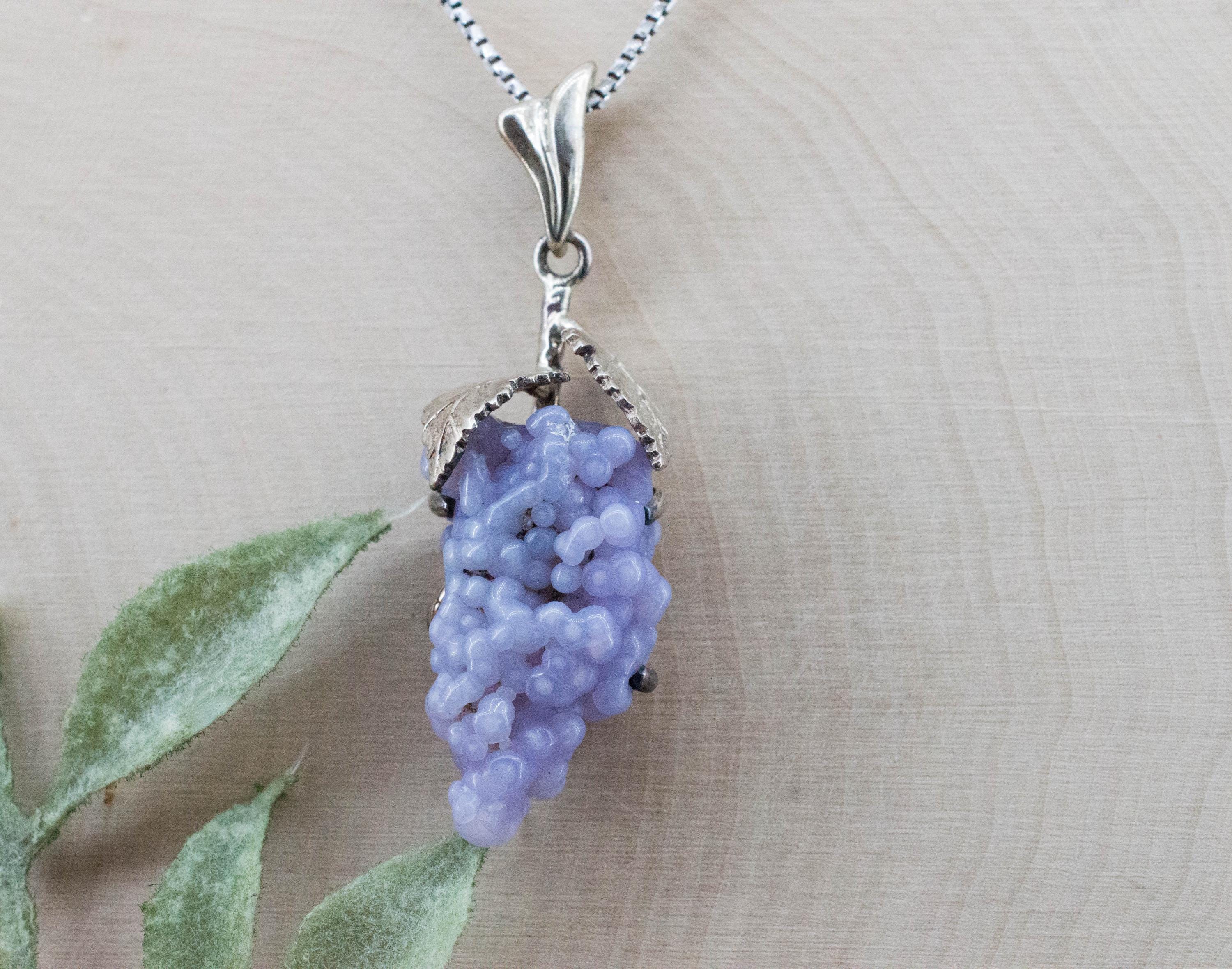 Grape Agate Pendant, Natural Untreated Indonesian Agate; 39.85cts - Mark Oliver Gems