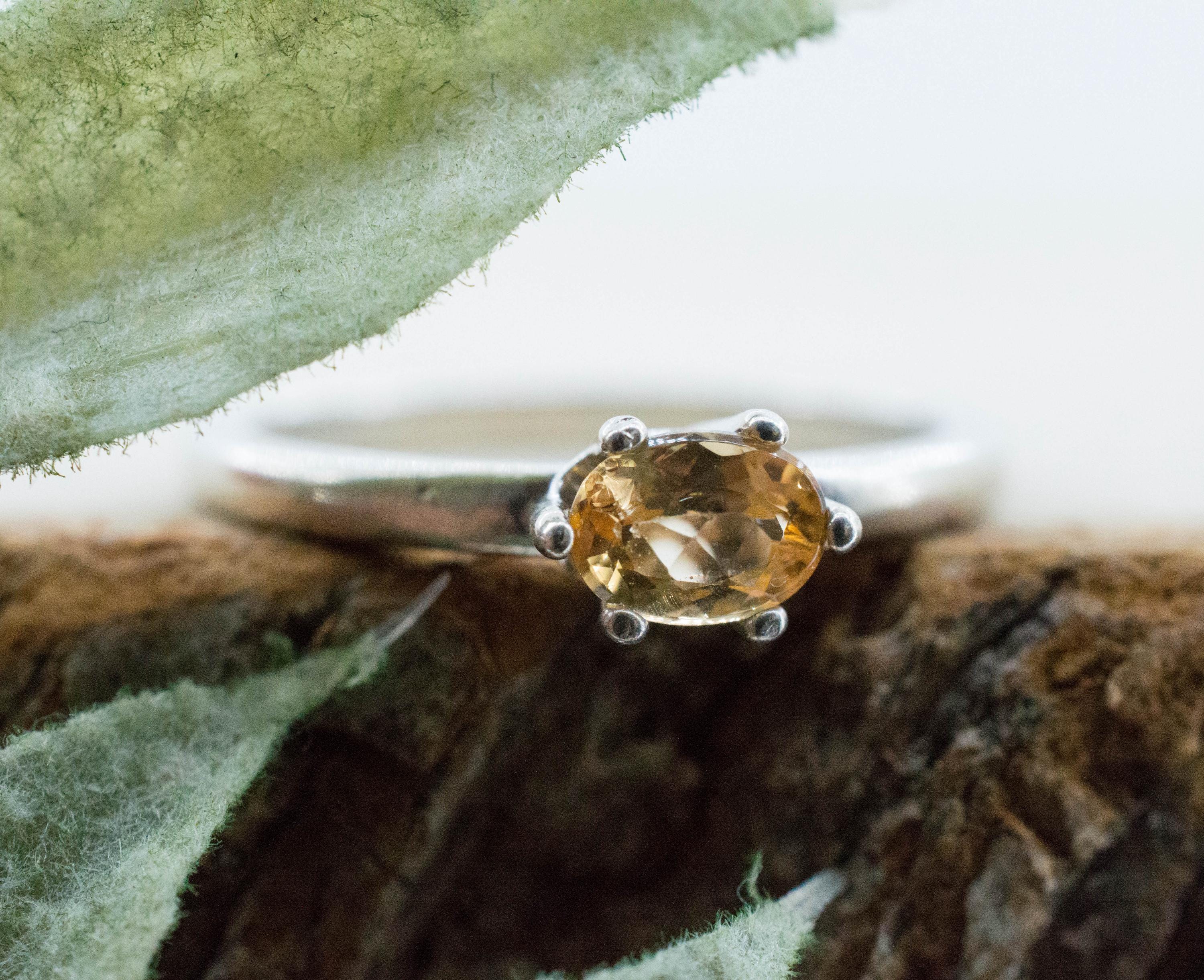 Imperial Topaz Ring, Natural Untreated Brazilian Topaz; 0.475cts - Mark Oliver Gems