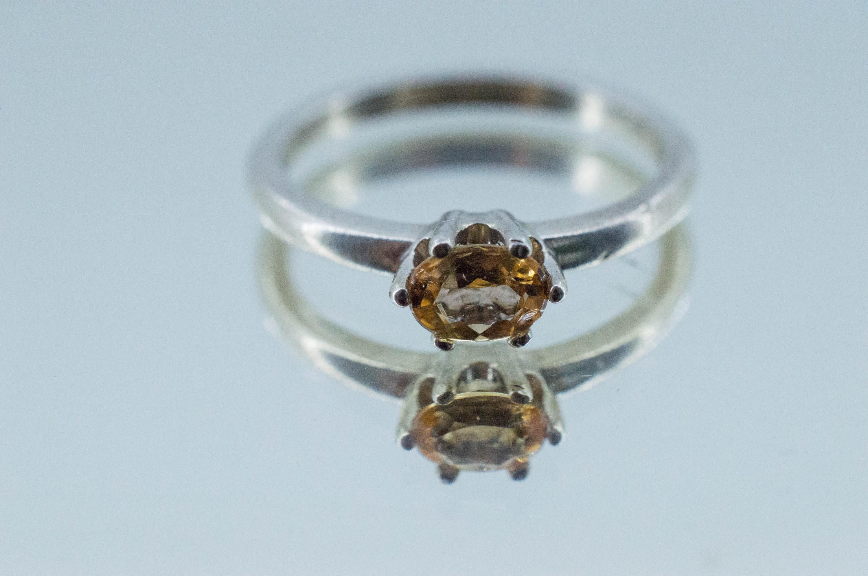 Imperial Topaz Ring, Natural Untreated Brazilian Topaz; 0.475cts - Mark Oliver Gems