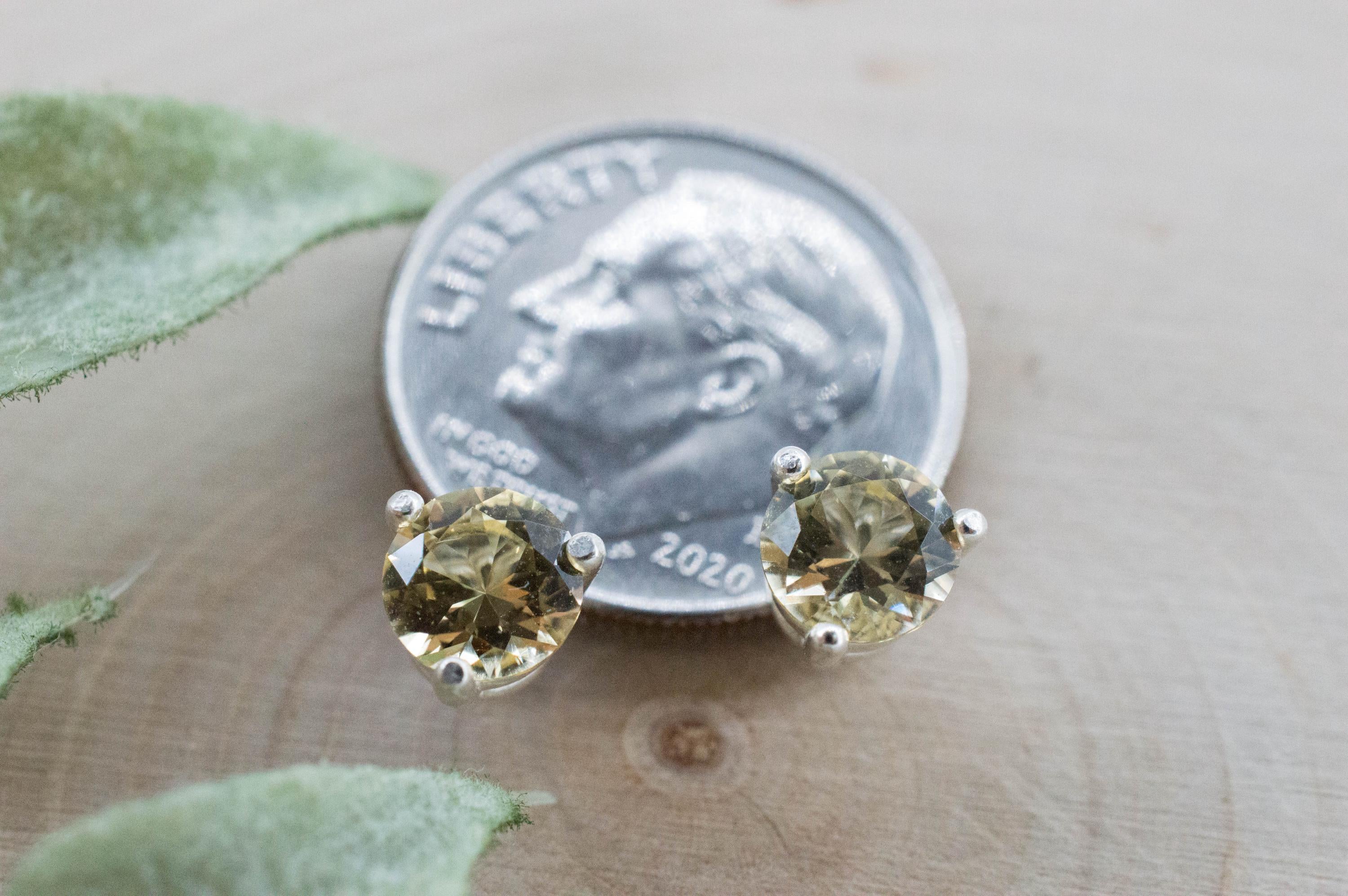 Imperial Topaz Earrings; Natural Untreated Brazil Topaz; 1.240cts - Mark Oliver Gems