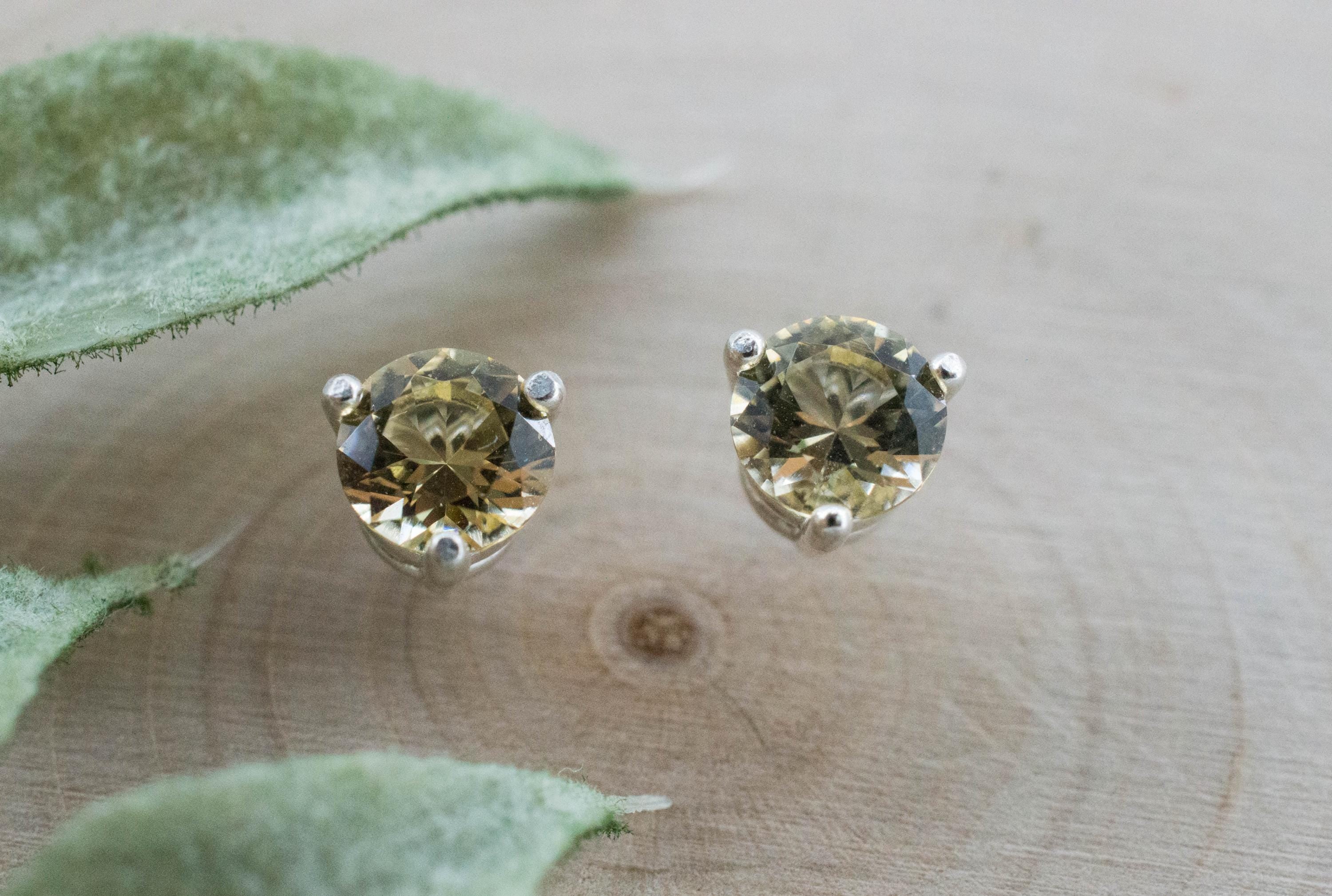 Imperial Topaz Earrings; Natural Untreated Brazil Topaz; 1.240cts - Mark Oliver Gems