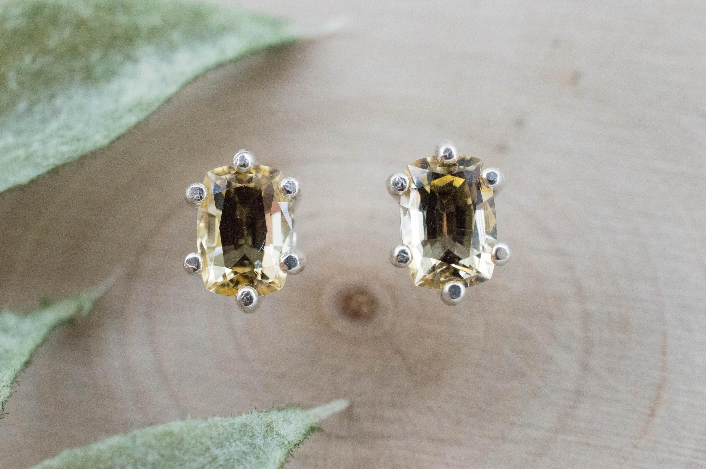 Imperial Topaz Earrings; Natural Untreated Brazil Topaz; 1.500cts - Mark Oliver Gems