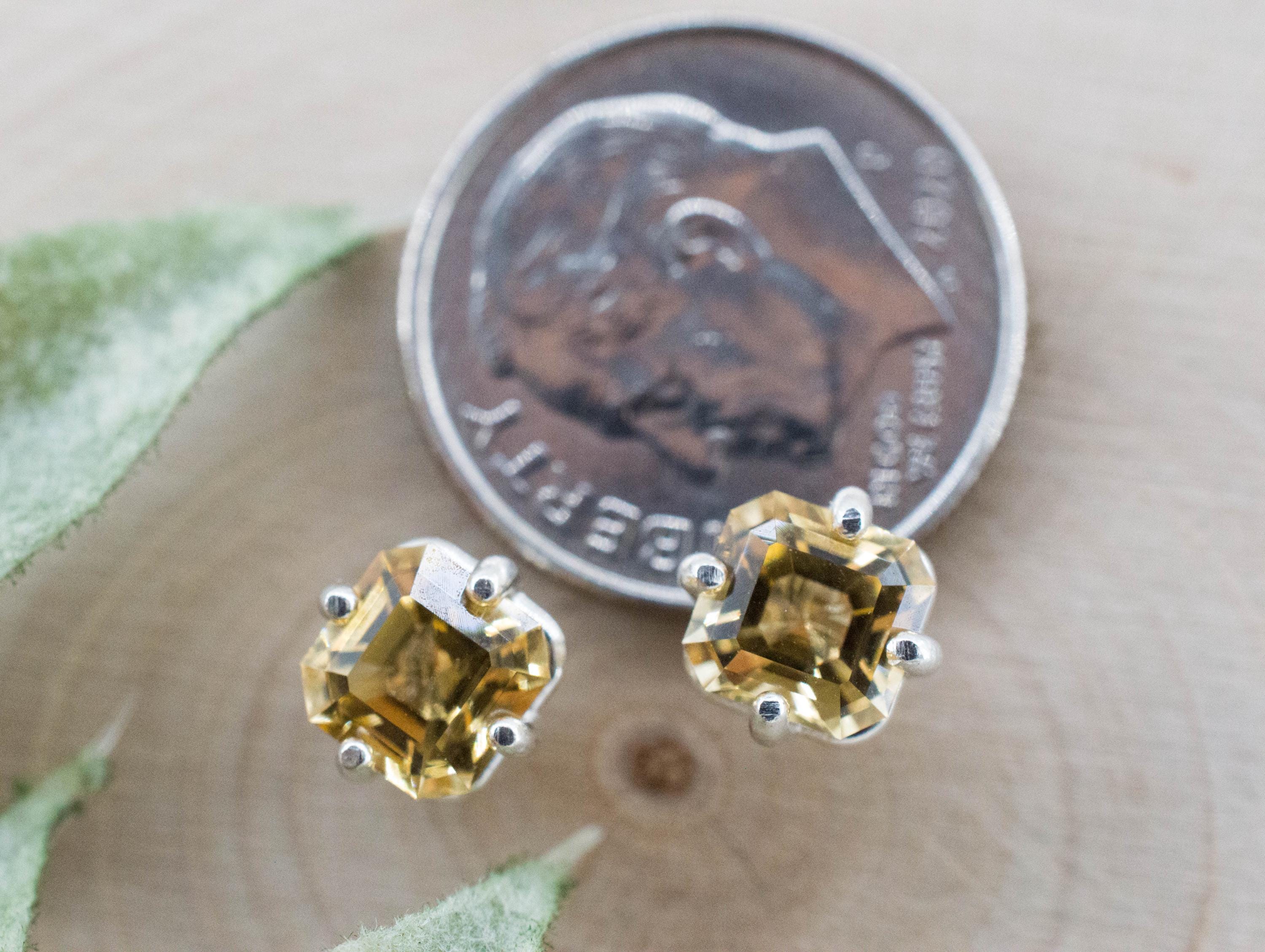 Imperial Topaz Earrings; Natural Untreated Brazil Topaz; 2.160cts - Mark Oliver Gems