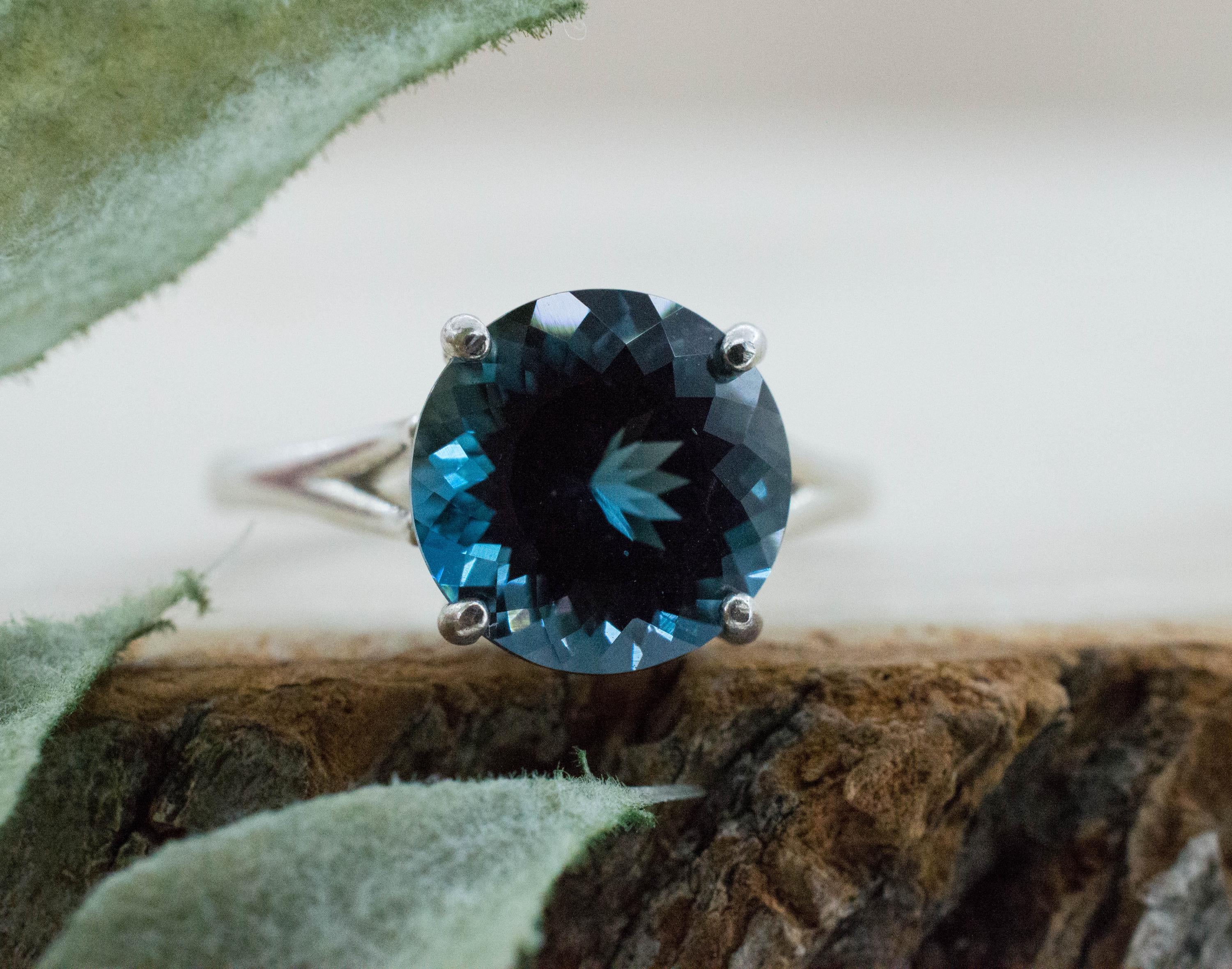 London Blue Topaz Ring, Natural Brazil Topaz; 4.470cts - Mark Oliver Gems