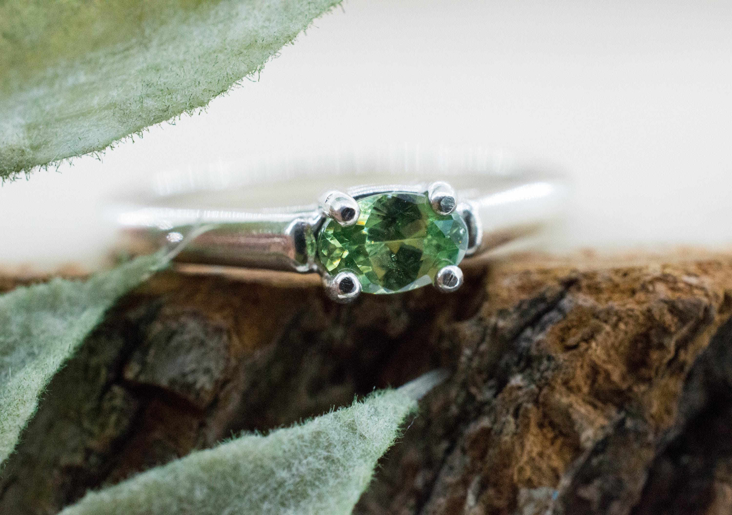 Demantoid Garnet Ring, Natural Untreated Madagascar Demantoid; 0.380cts - Mark Oliver Gems