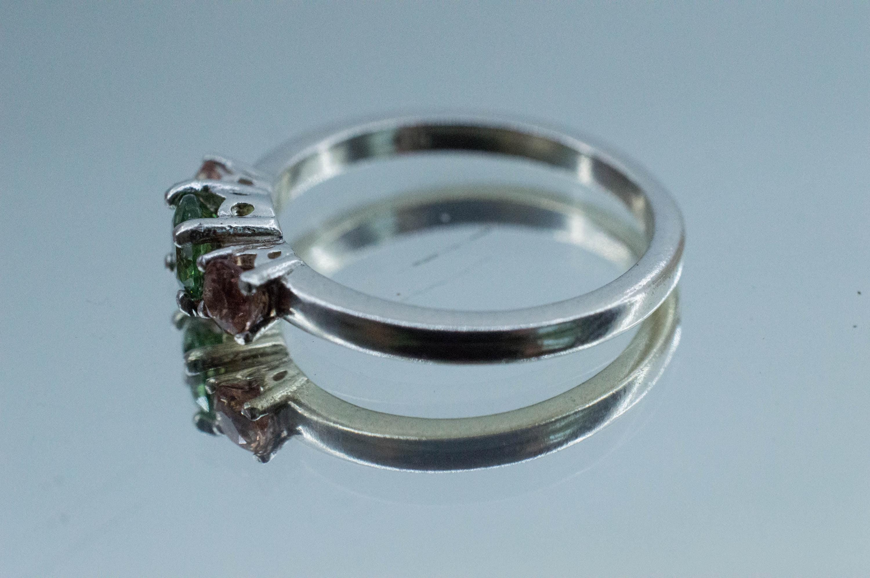 Demantoid Garnet and Imperial Topaz Ring, Natural Untreated Namibia Demantoid and Brazil Topaz - Mark Oliver Gems