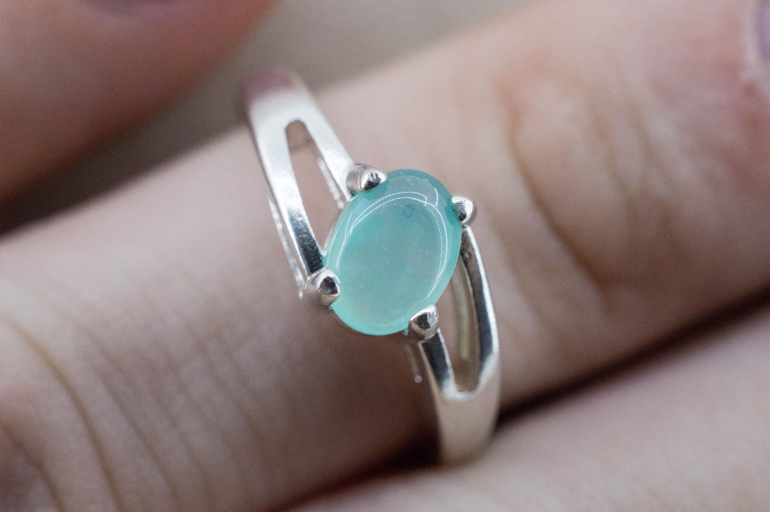 Aquaprase Ring, Natural Untreated African Aquaprase™; 0.680cts - Mark Oliver Gems