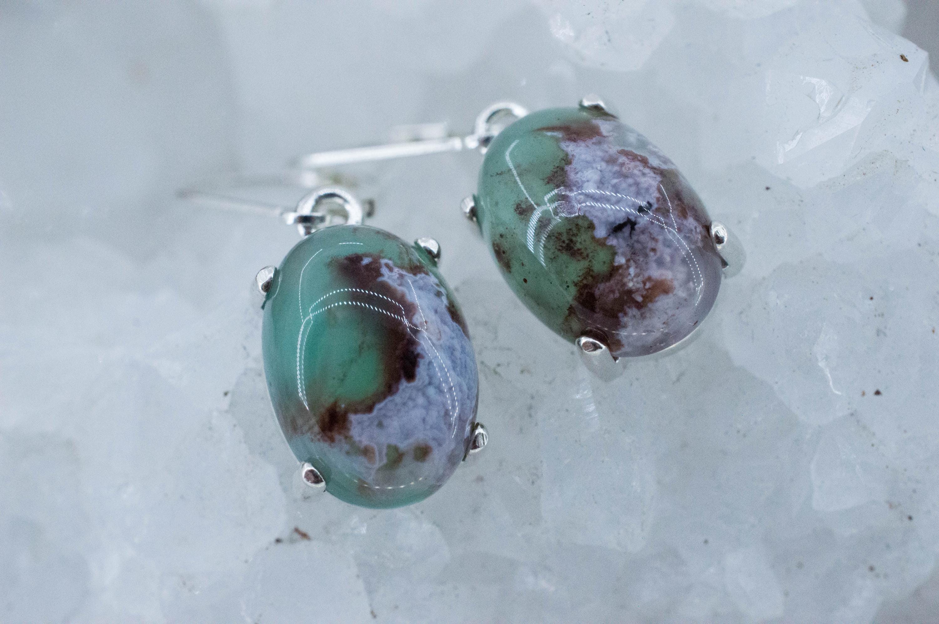 Aquaprase Earrings; Natural Untreated African Aquaprase™; 12.045cts - Mark Oliver Gems