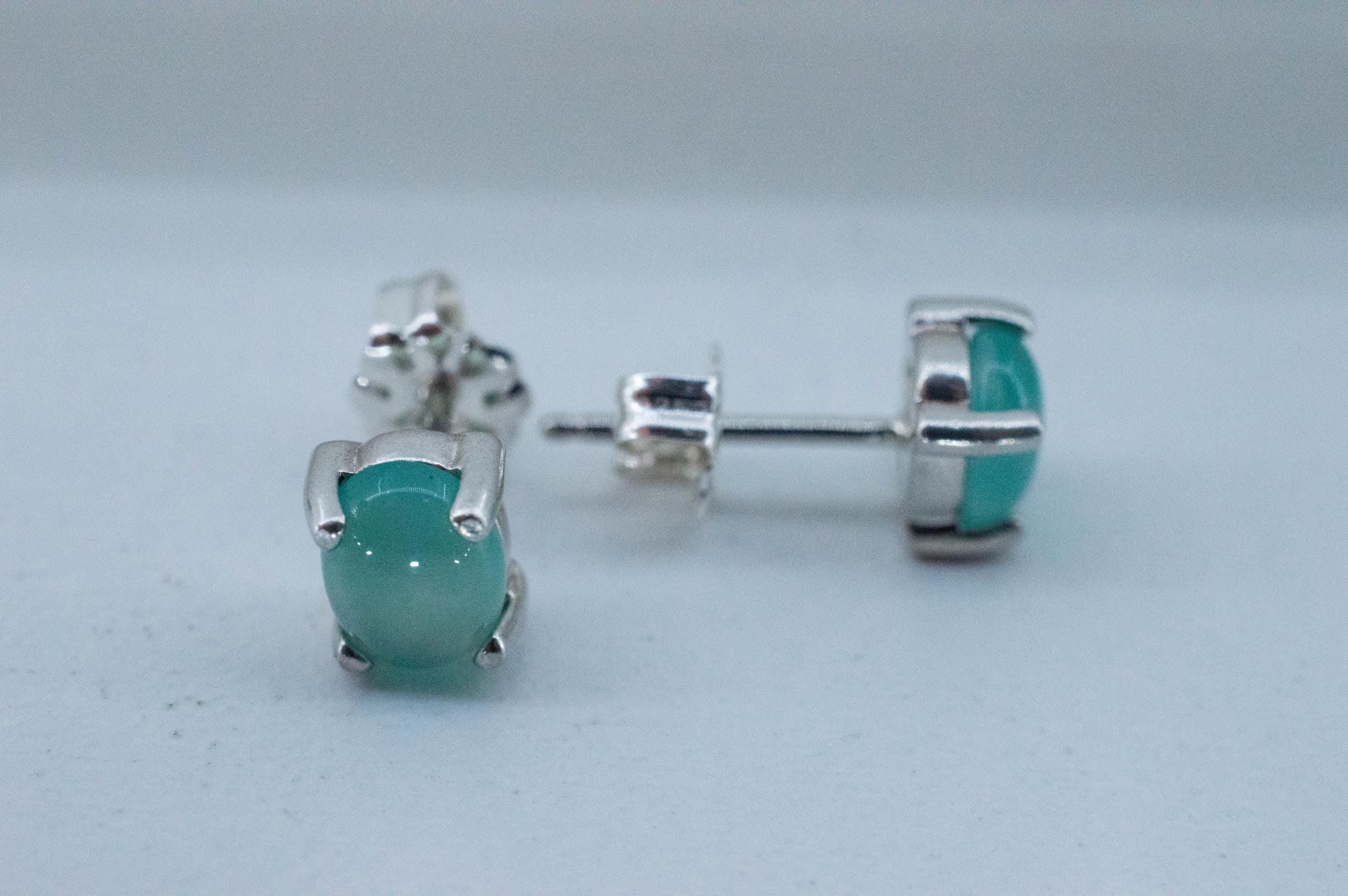 Aquaprase Earrings; Natural Untreated African Aquaprase™; 1.395cts - Mark Oliver Gems