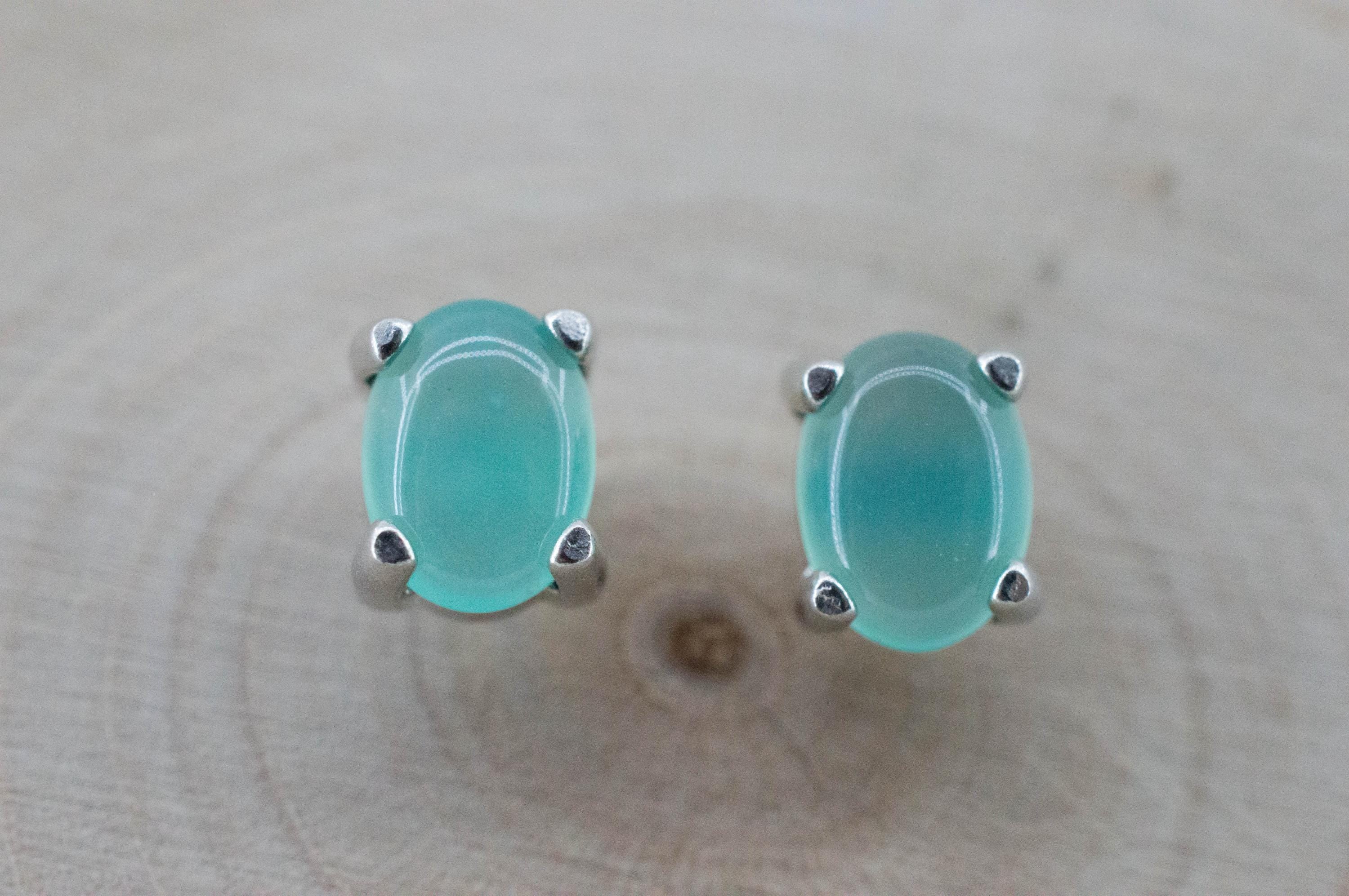 Aquaprase Earrings; Natural Untreated African Aquaprase™; 1.395cts - Mark Oliver Gems