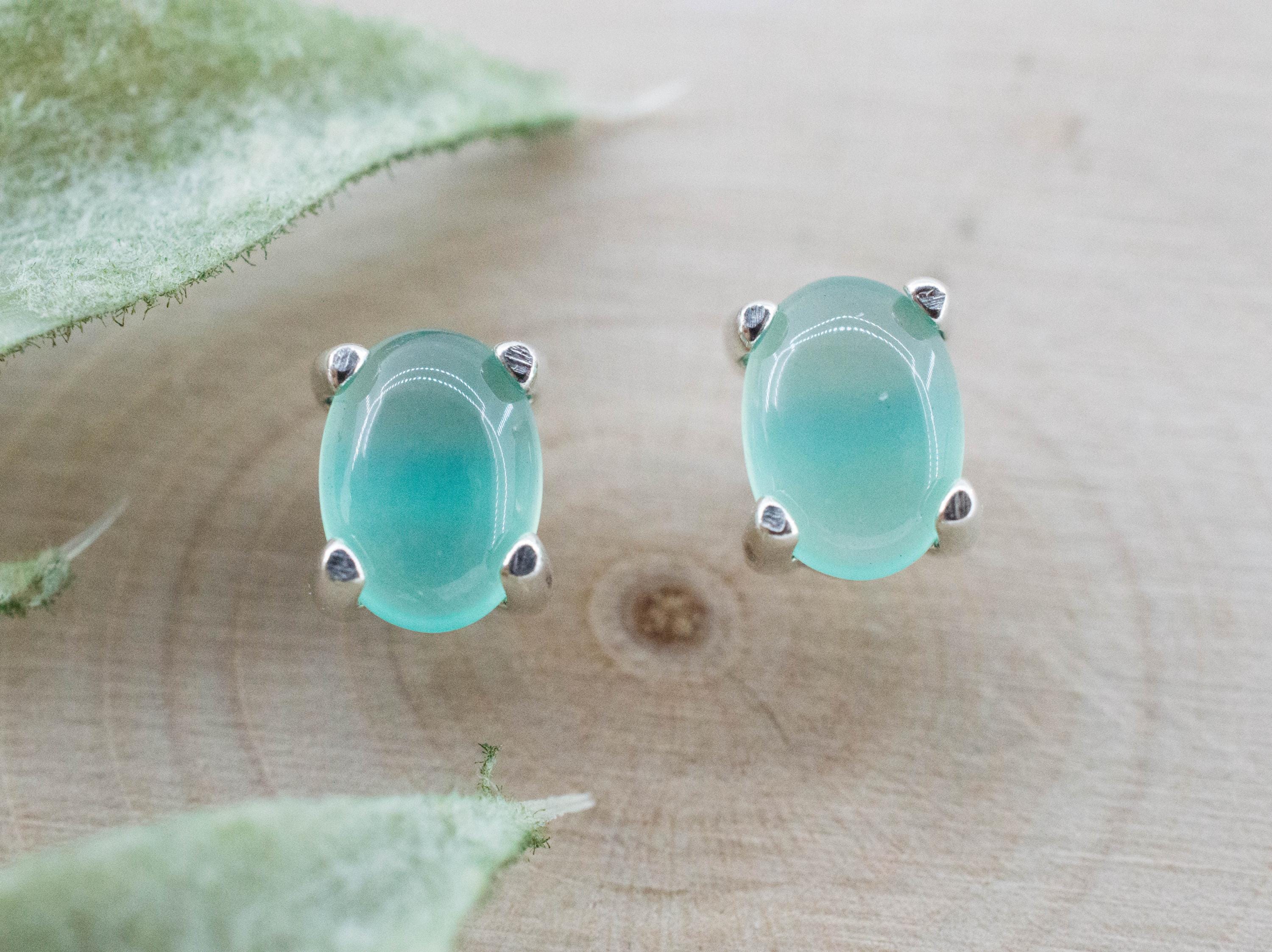 Aquaprase Earrings; Natural Untreated African Aquaprase™; 1.415cts - Mark Oliver Gems