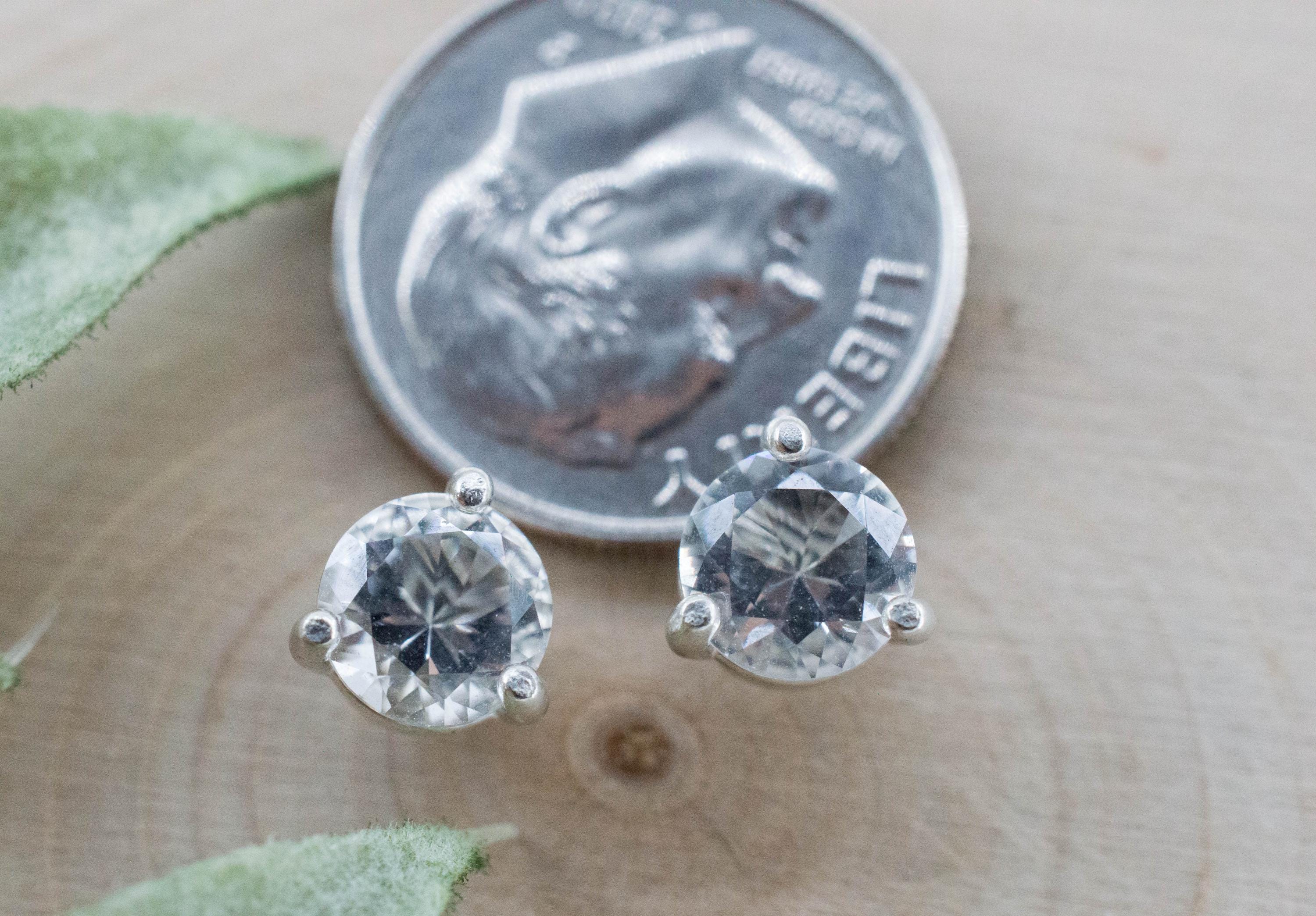 Quartz Earrings, Natural Untreated Tanzania Mondo Quartz; 1.395cts - Mark Oliver Gems