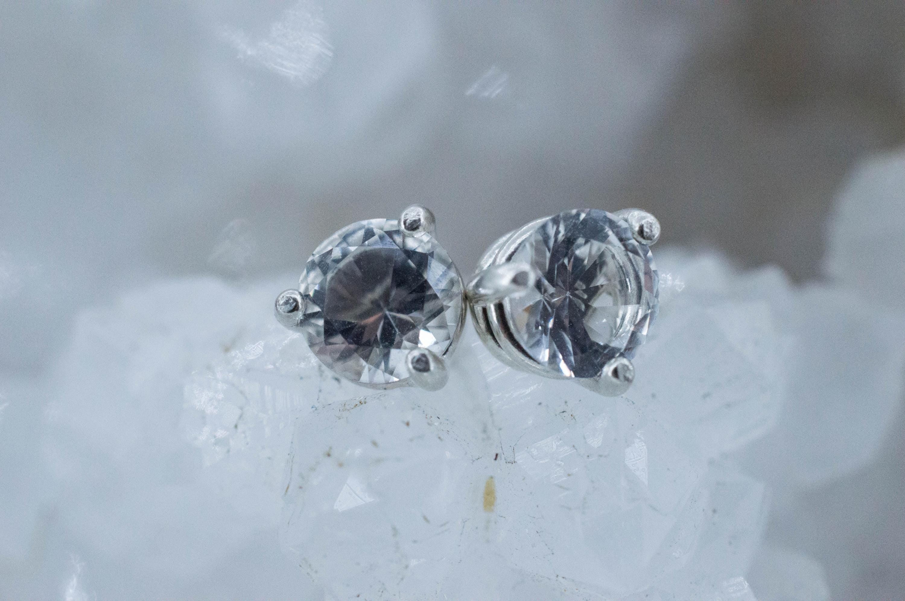 Quartz Earrings, Natural Untreated Tanzania Mondo Quartz; 1.395cts - Mark Oliver Gems
