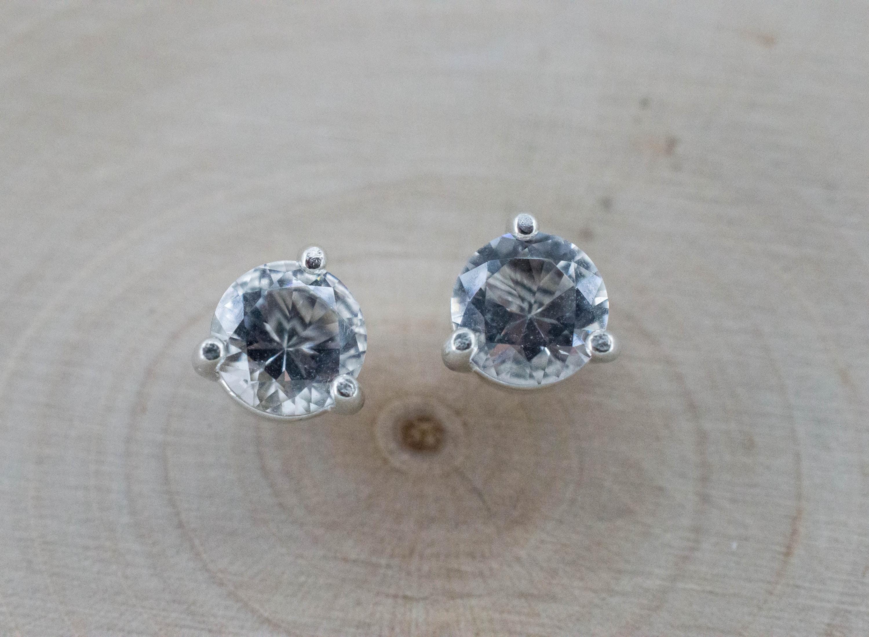 Quartz Earrings, Natural Untreated Tanzania Mondo Quartz; 1.395cts - Mark Oliver Gems